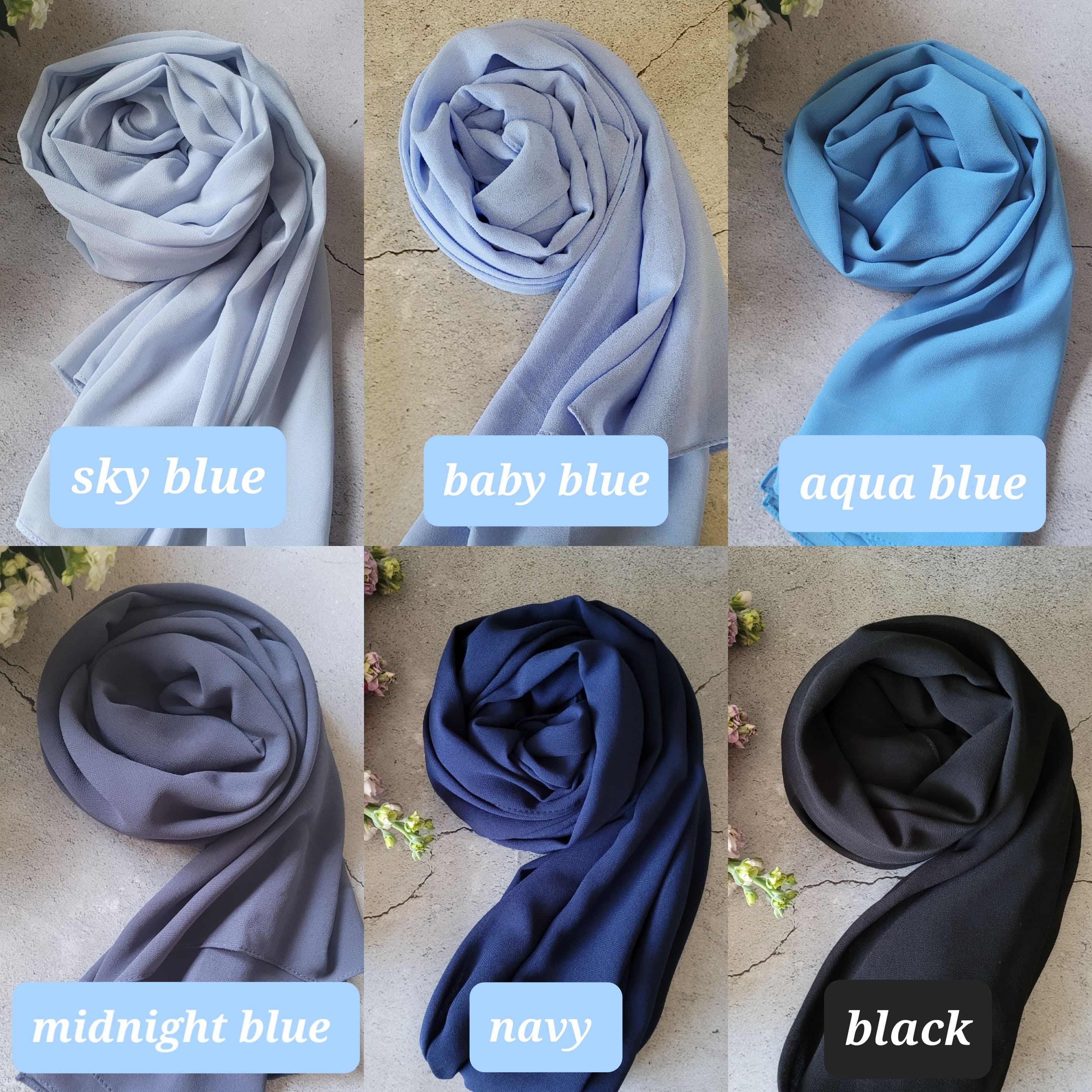 Hijab gift set CHIFFON hijab box gift for her chiffon hijab satin undercap scarves set scarf gift set personalised hijab - image 5