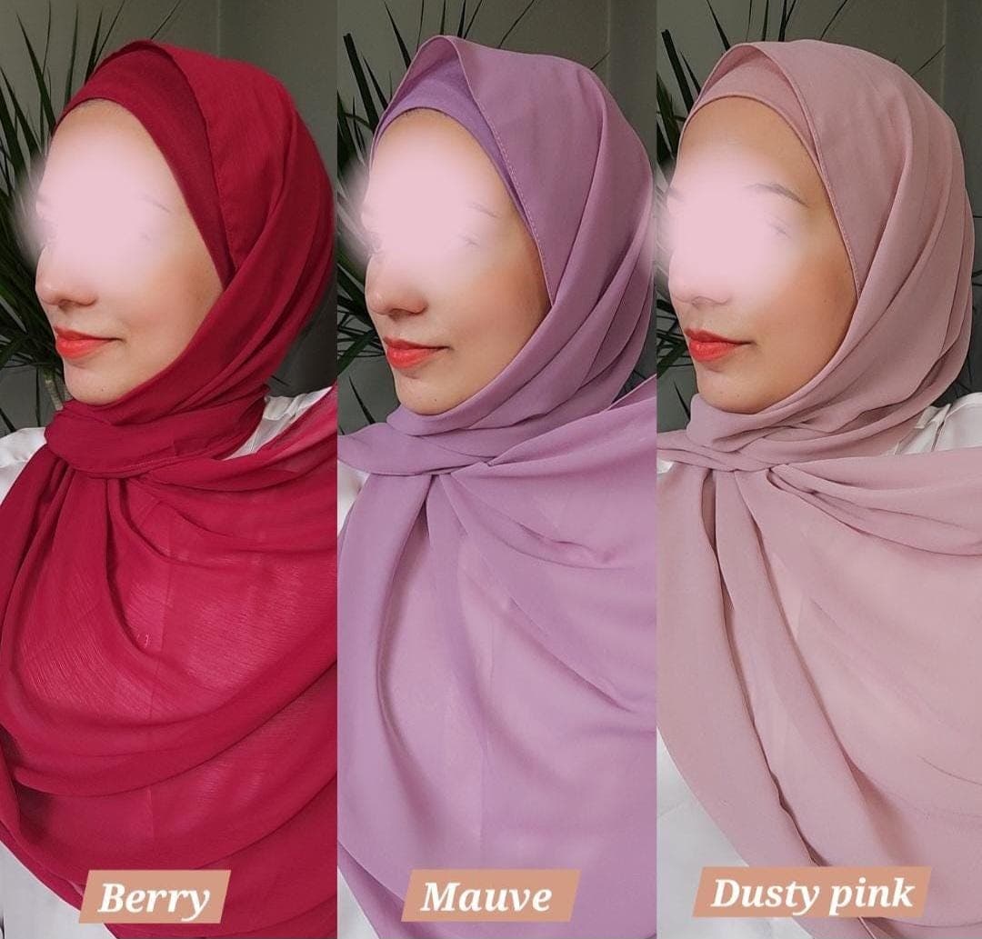 Hijab cap set gift box, chiffon hijabs gift for her, personalised gifting eid ramadan umrah hajj - image 4
