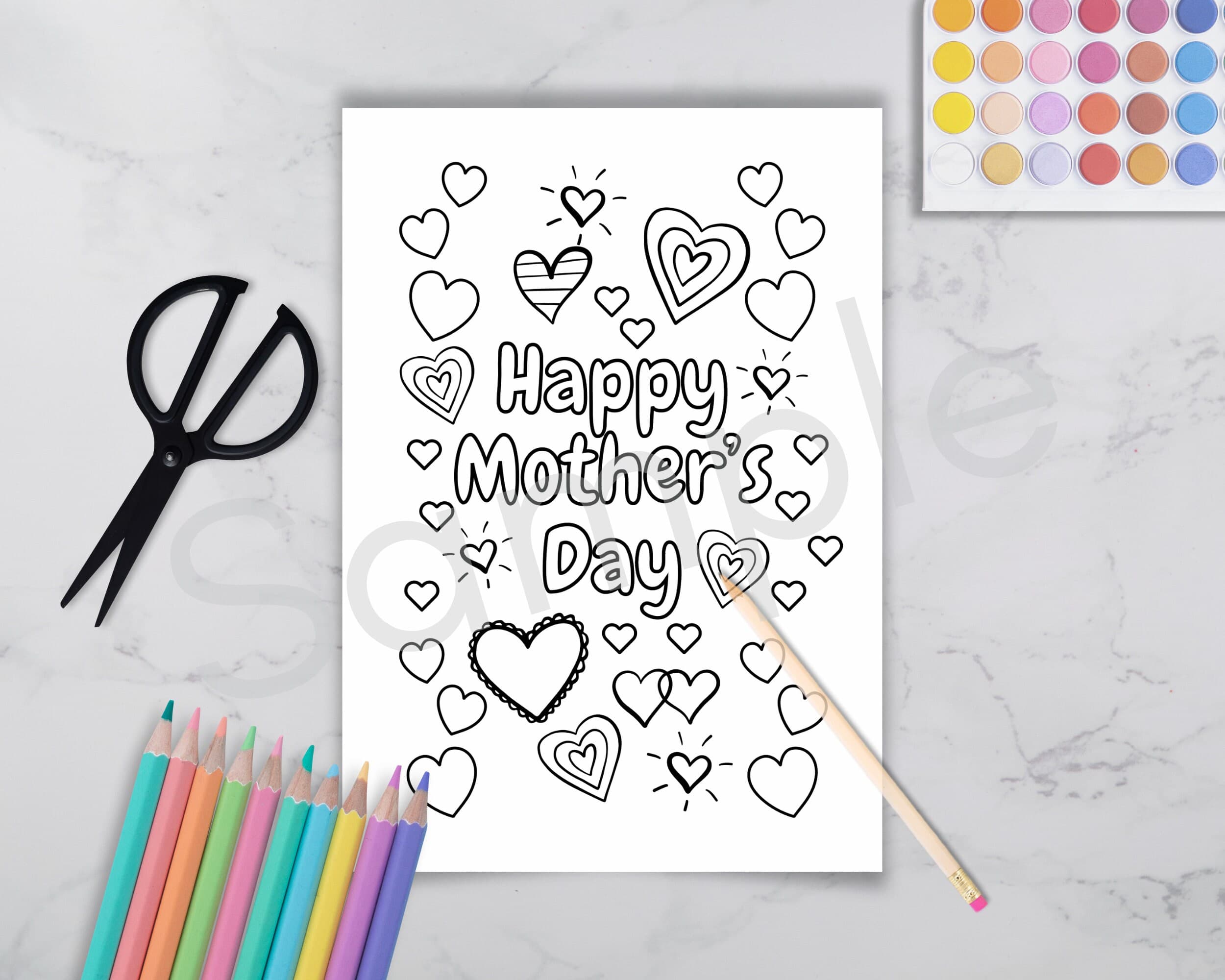 Mother's Day Coloring Pages, Flower Designs (Printable PDF) - image 4