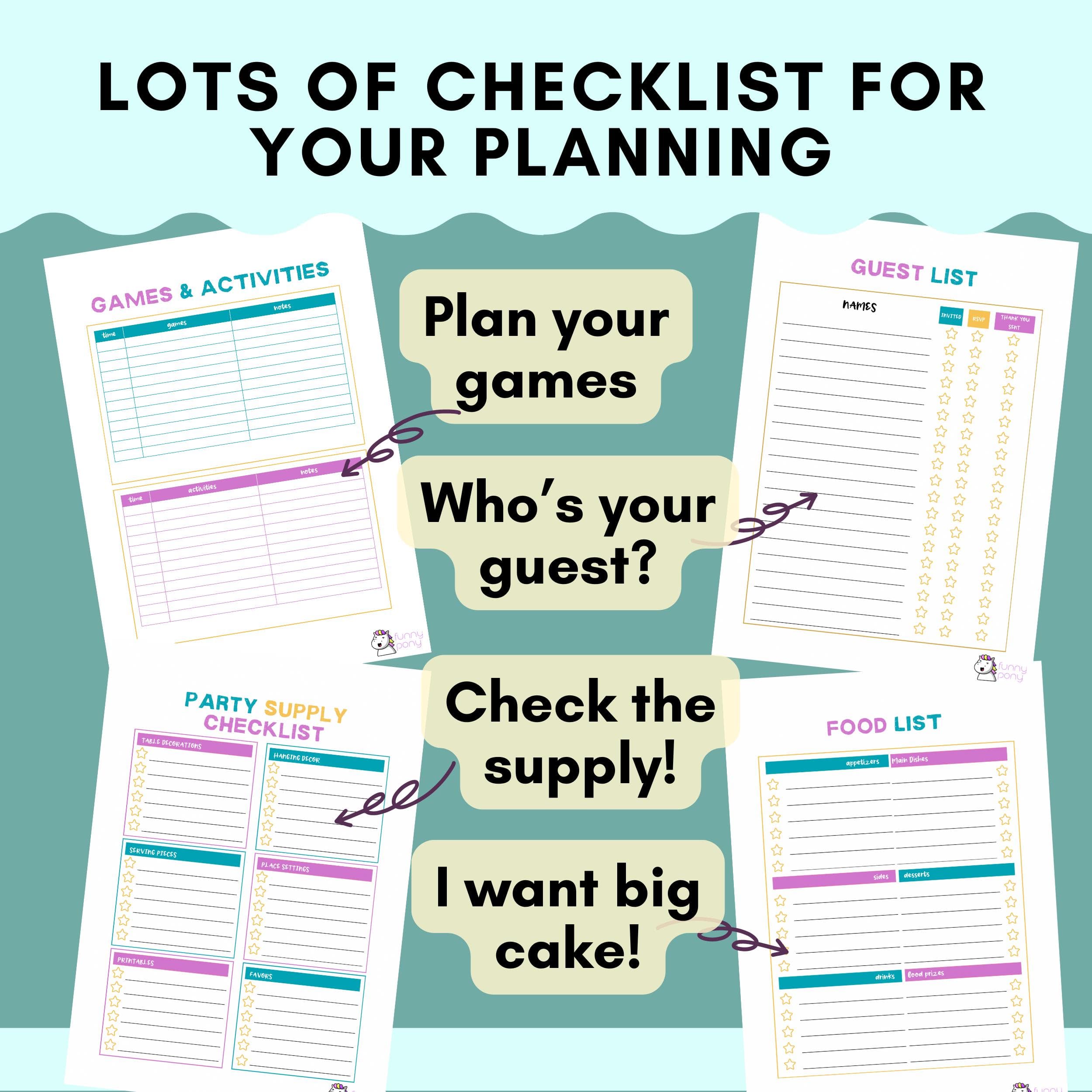 Party planning checklist