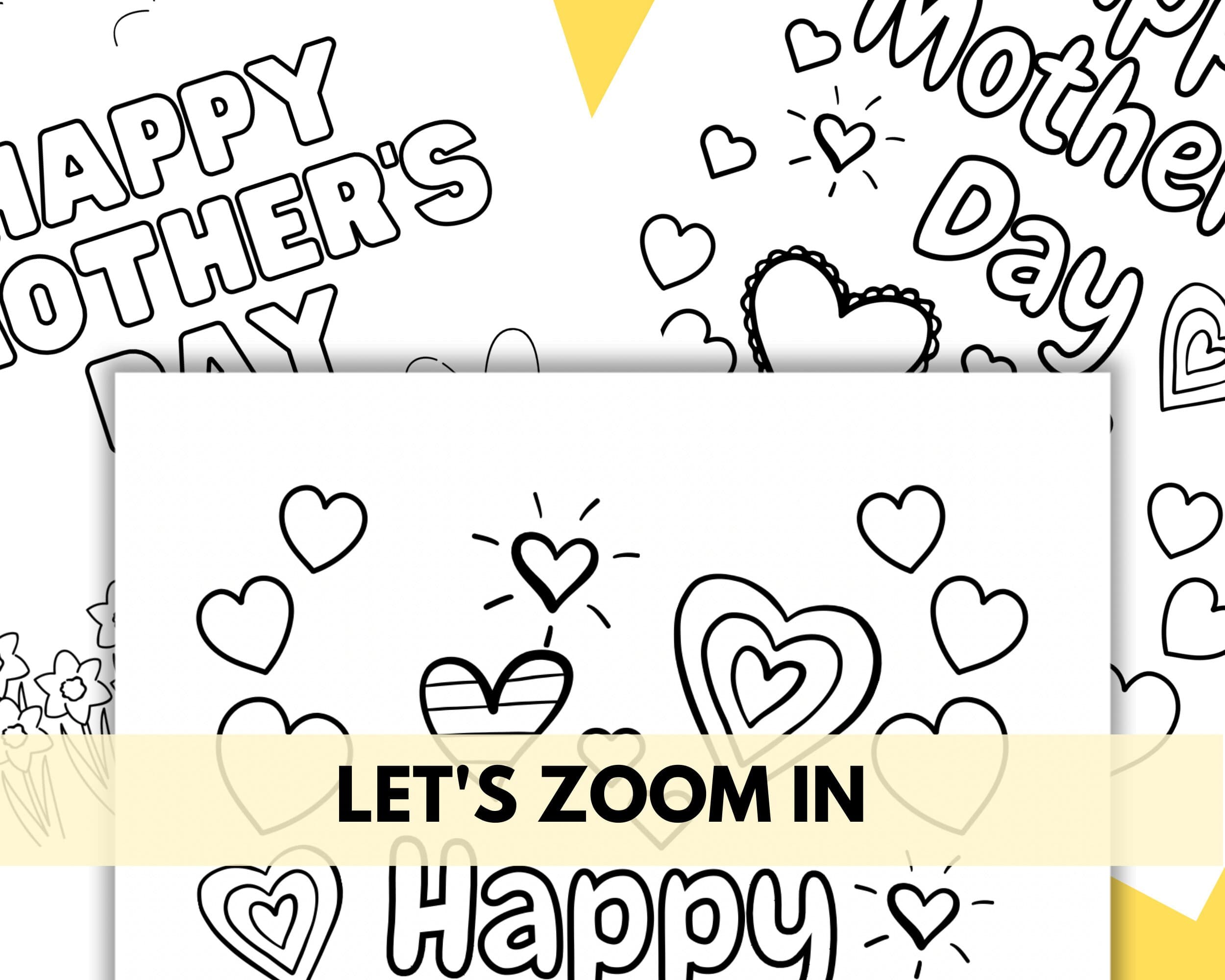 Mother's Day Coloring Pages, Flower Designs (Printable PDF) - image 3