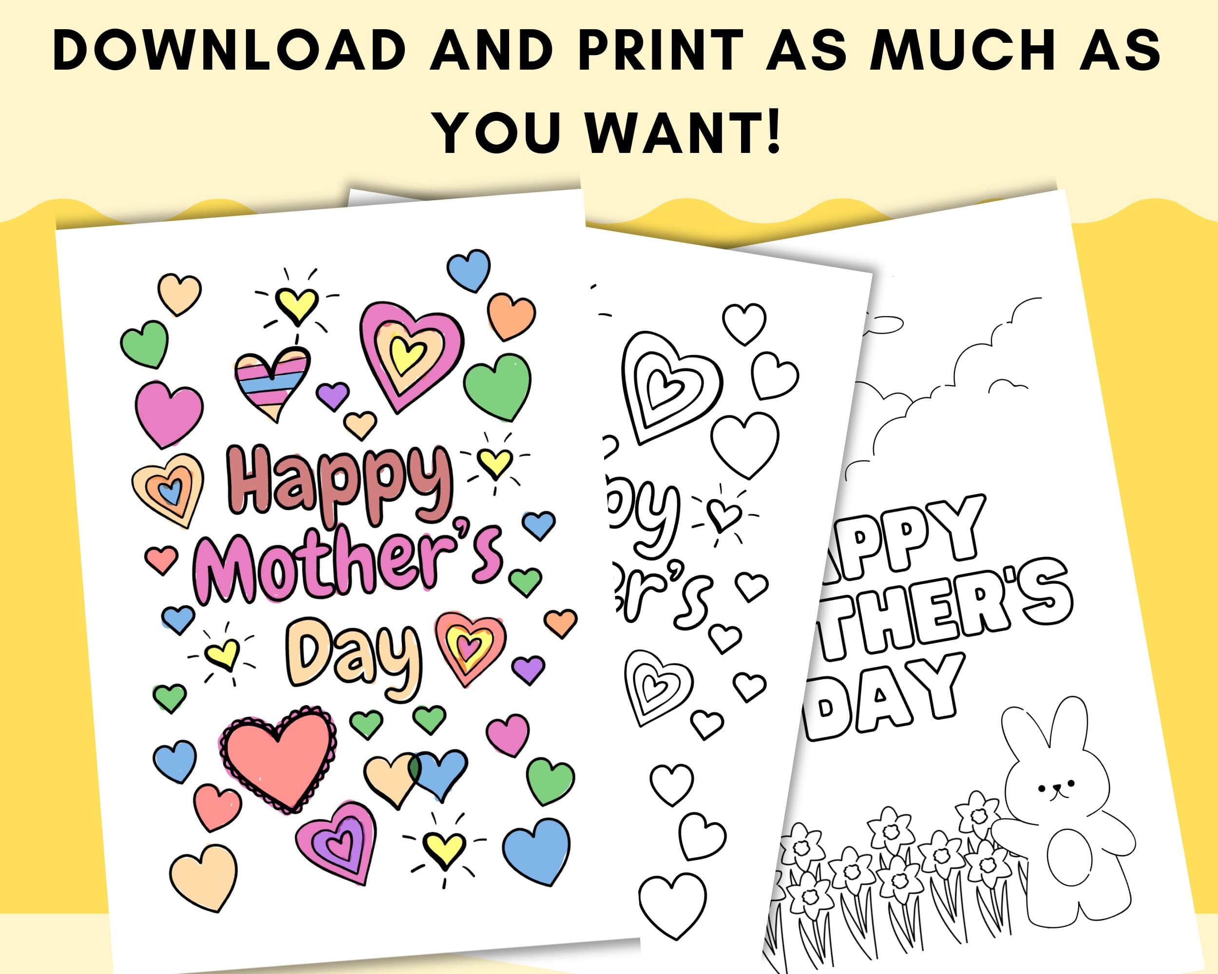 Mother's Day Coloring Pages, Flower Designs (Printable PDF) - image 2