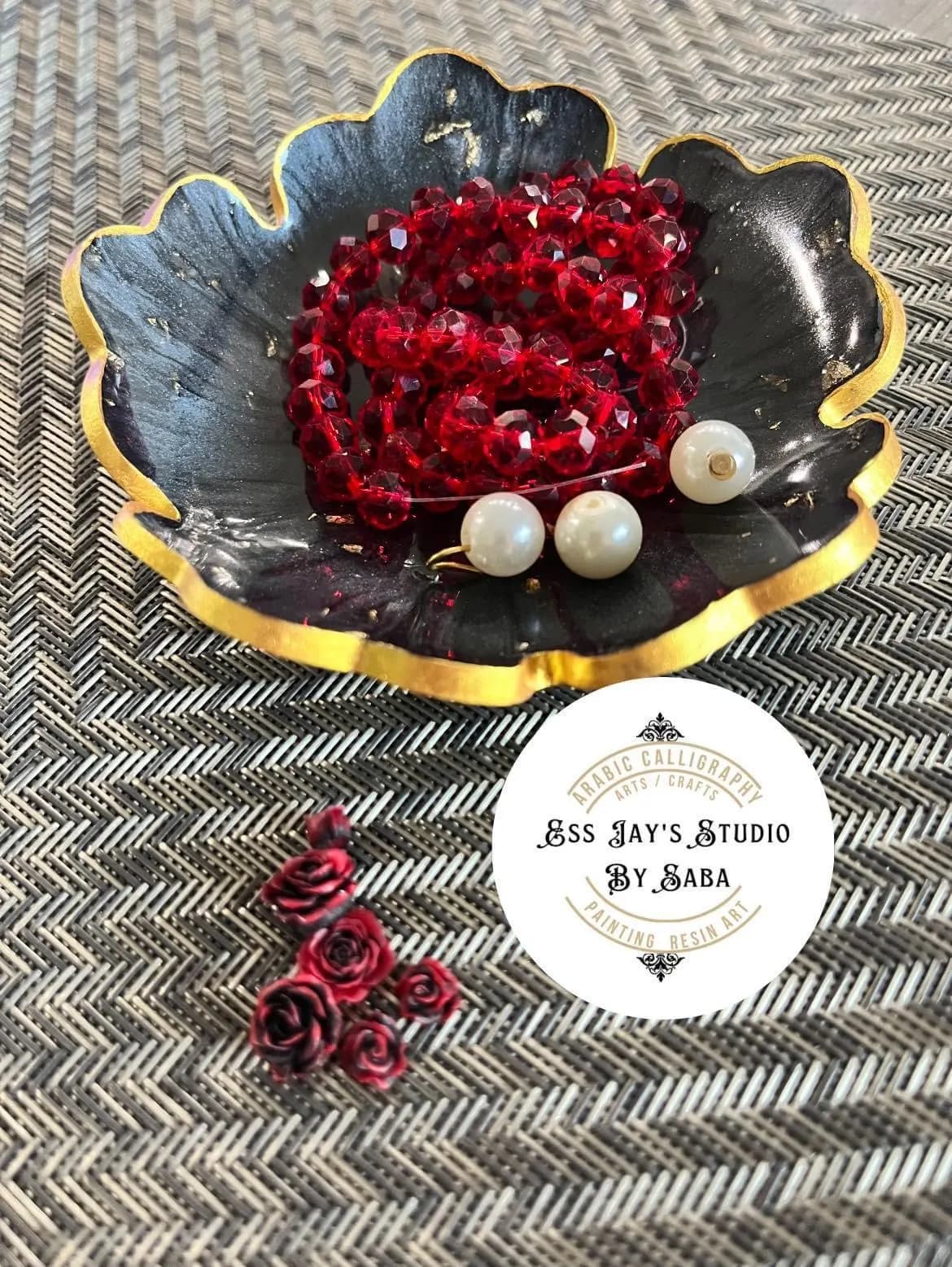 Resin Jewellery Bowls/ Resin flower bowl-Accessories bowl/decore/home decore/gifts for her/house warming gifts/birthday gifts - image 3