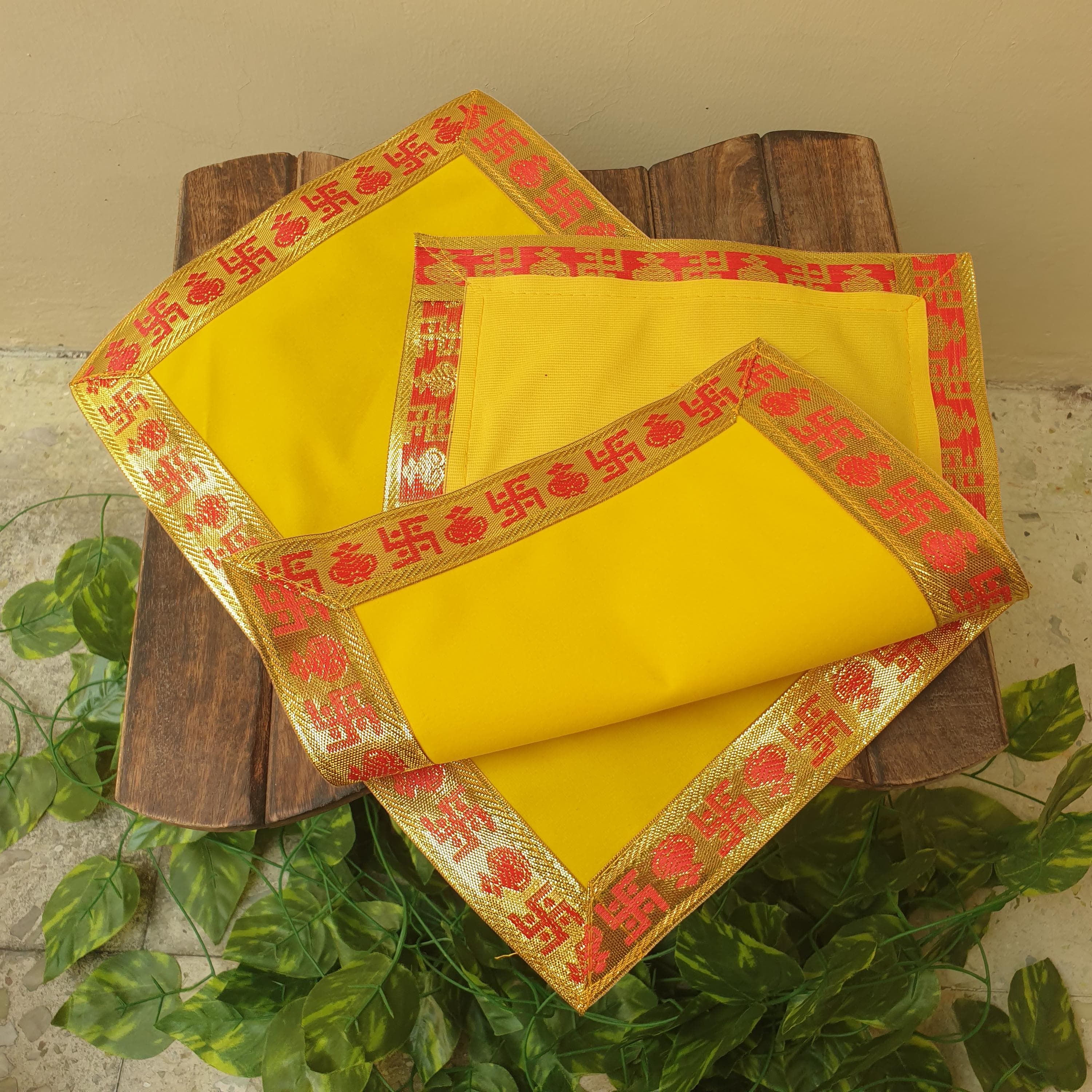 yellow velvet pooja aasan,
 hindu prayer mat velvet,
 velvet pooja mat pack of 2,
 pooja chowki cloth yellow,
 hindu mandir aasan cloth,
 velvet asan for pooja,
 aasan for god idols,
 pooja altar cloth velvet,
 pooja room decorative cloth,