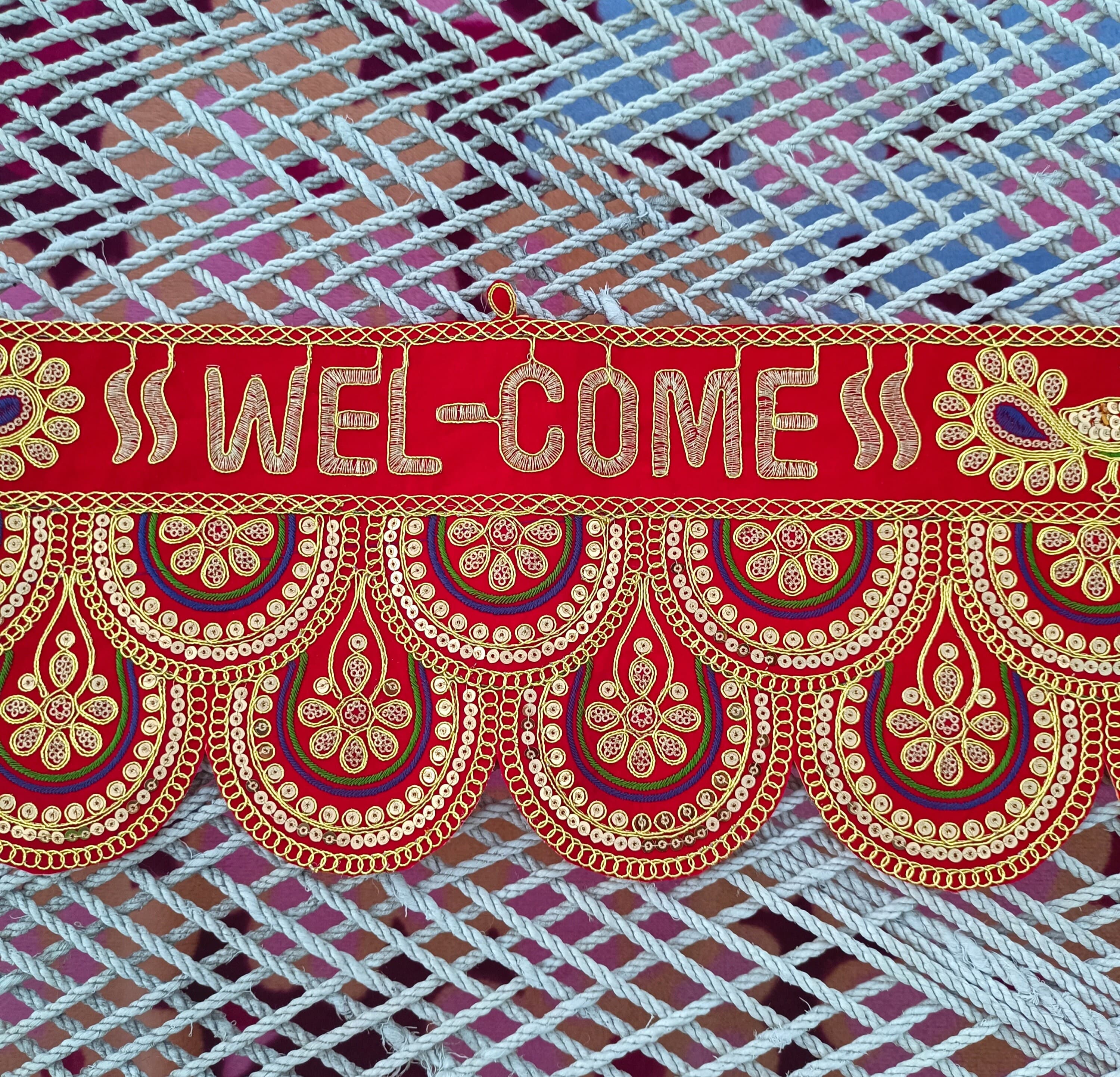 Toran,buddhist,Indian Decor,Boho Decor,Birthday Gift,Hippie Decor,Door Curtain,Unique gifts,Tibetan art,Elephant art,Elephant toran,Boho home decor,Indian toran,window decoration,wedding decoration,indian theme decor,diwali gift set
