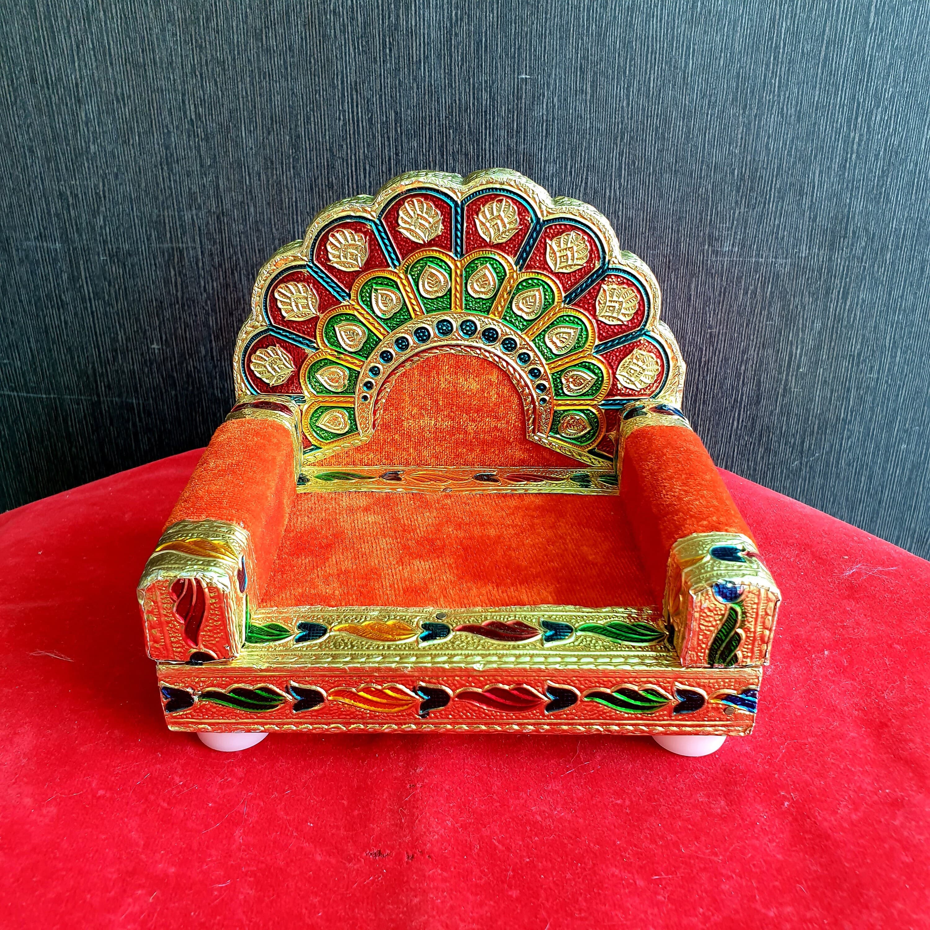 singhasan for laddu gopal , singhasan for god , singhasan for ganpati , chowkis , wooden , laddu gopal , bajot , bethak , wooden singhasan for god , minakari , handicraft , vyasasana for god , singhasan , laddu gopal jhula, laddu gopal dress