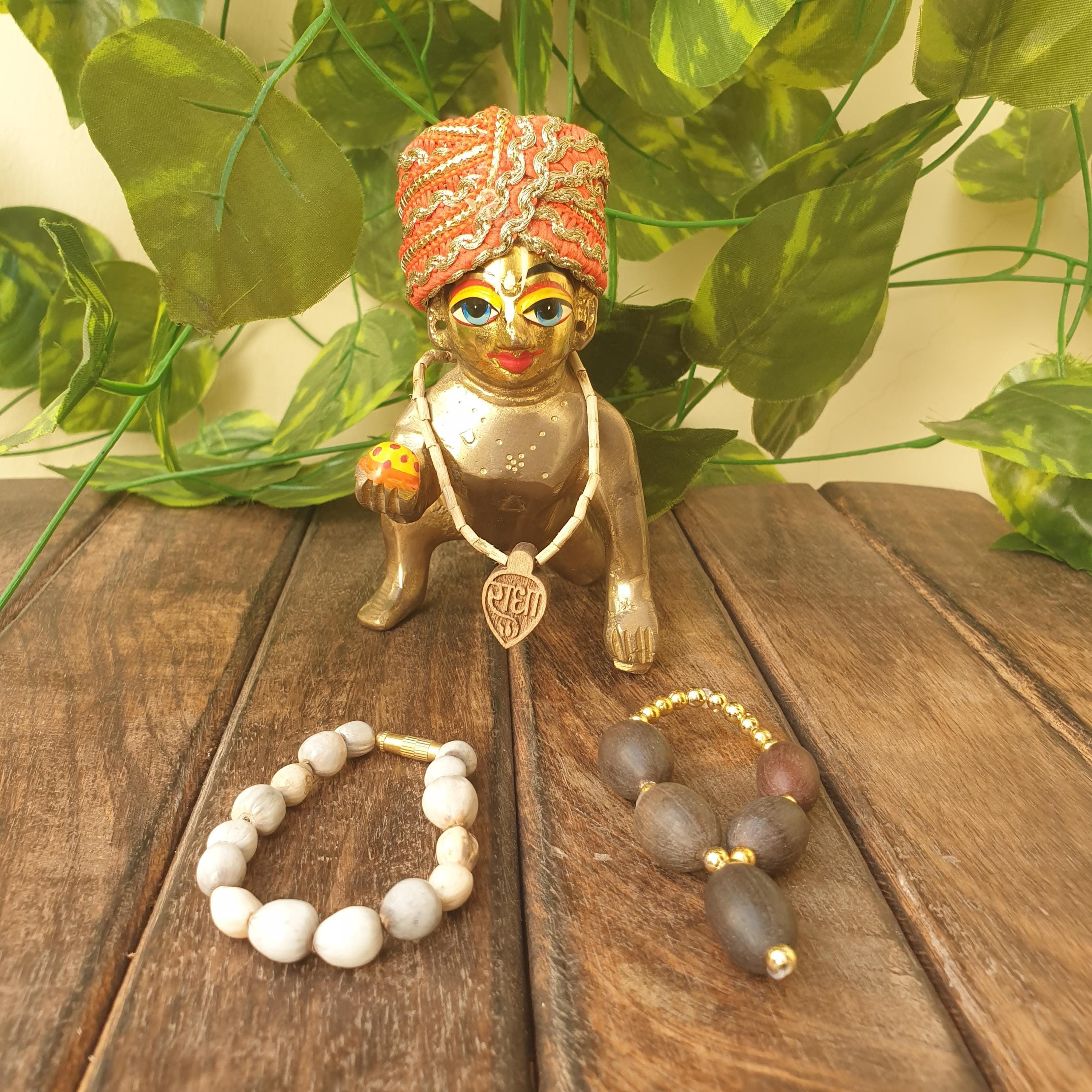 tulsi, vaijanti ,kamal gatta mala , laddu gopal, bal gopal , jewellery, beby krishna, deity ornament, lord krishna accessories