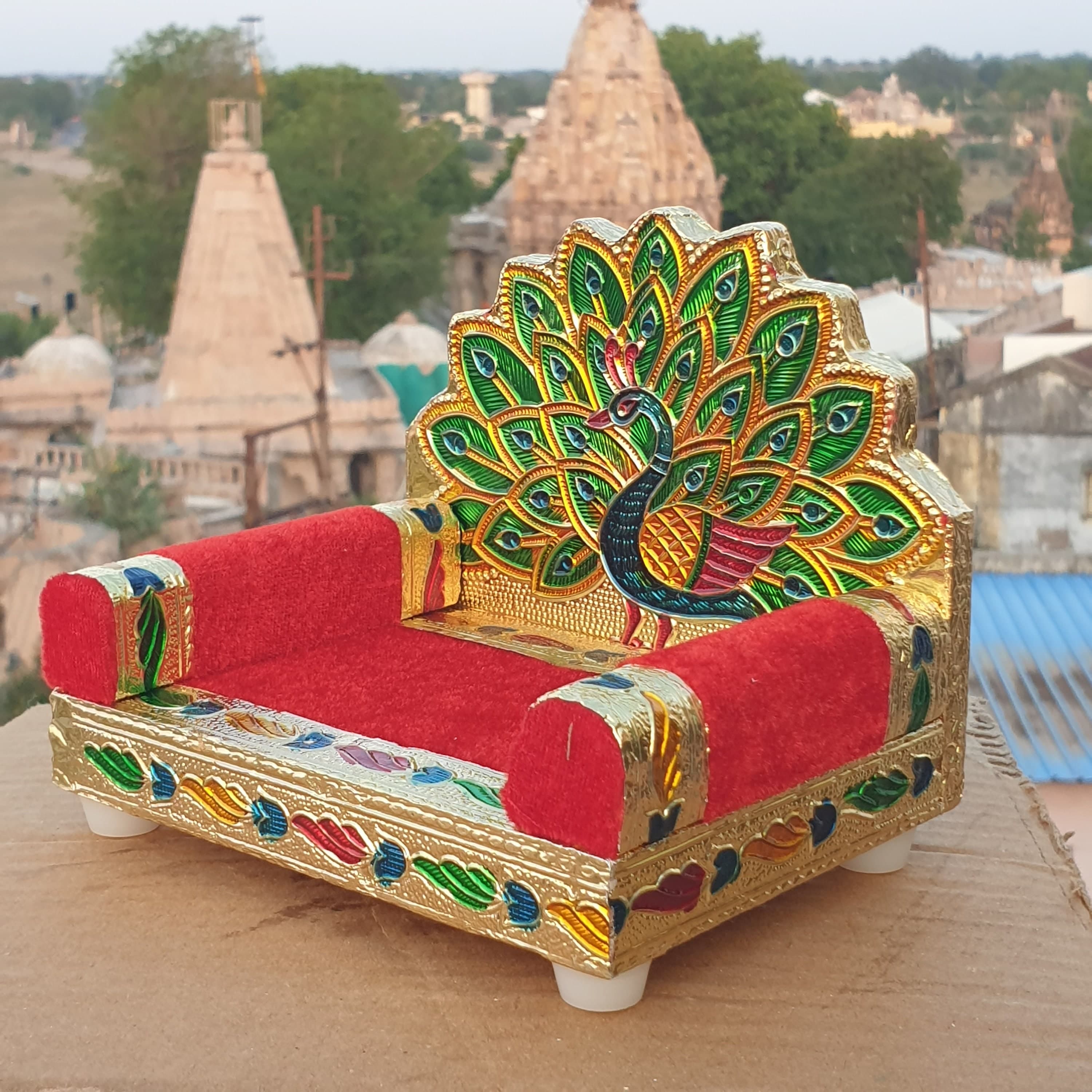 Wooden singhasan, Minakari singhasan, Vyasasana for Laddu Gopal, Wooden Handicraft, singhasan for god , laddu gopal singhasan , singhasan, wooden singhasan, laddu gopal poshak, laddu gopal dress , laddu gopal chowki, pooja chowki, vyasasana , chowki