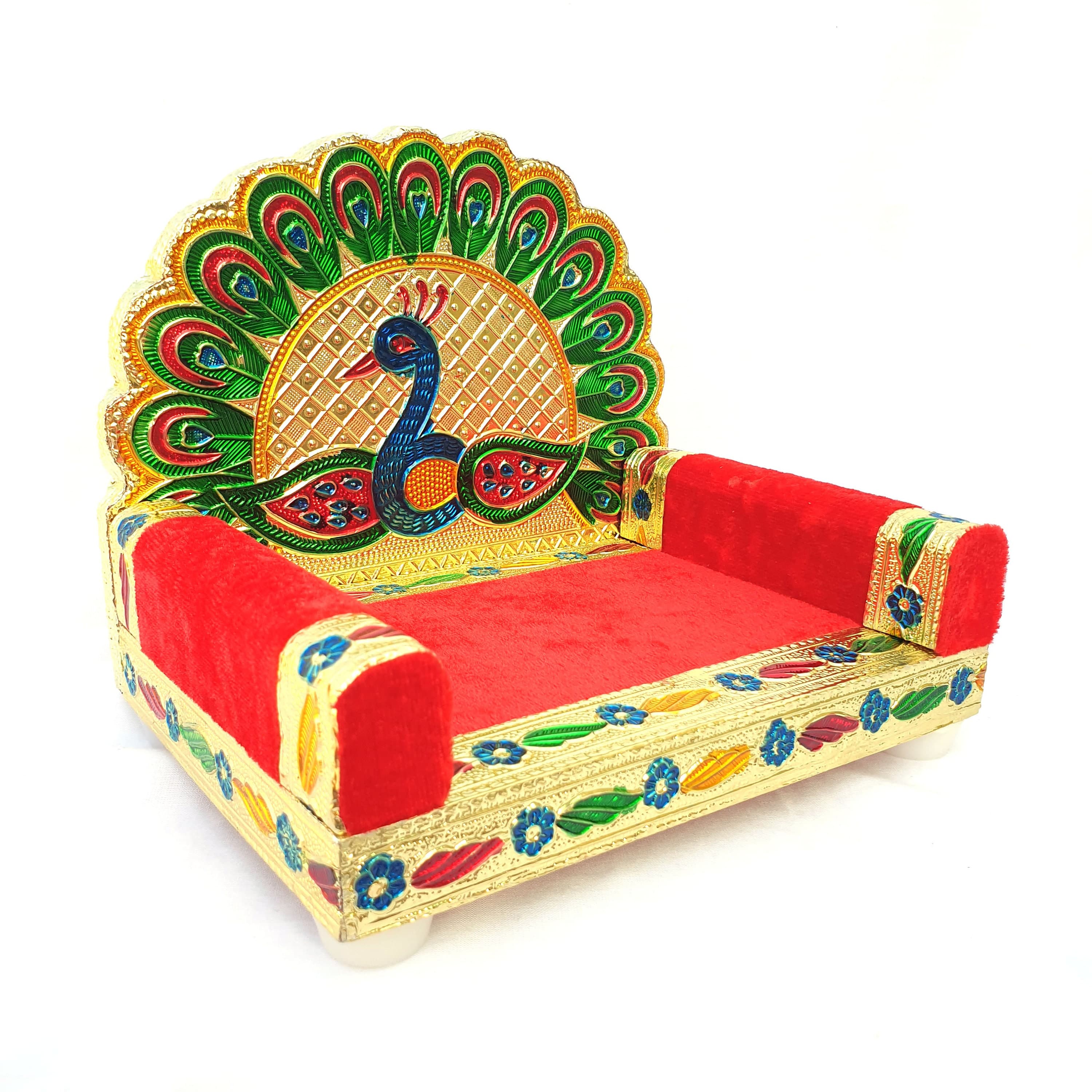 singhasan for laddu gopal , singhasan for god , singhasan for ganpati , chowkis , wooden , laddu gopal , bajot , bethak , wooden singhasan for god , minakari , handicraft , vyasasana for god