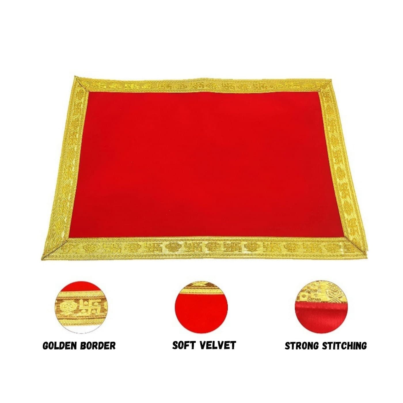 red velvet pooja aasan , chowki aasan kapda for home temple pooja , laddu gopal pooja aasan , puja aasan , mat ,rug , pooja mat for god , chowki aasan , pooja items , aasan for pooja , temple , pooja mats