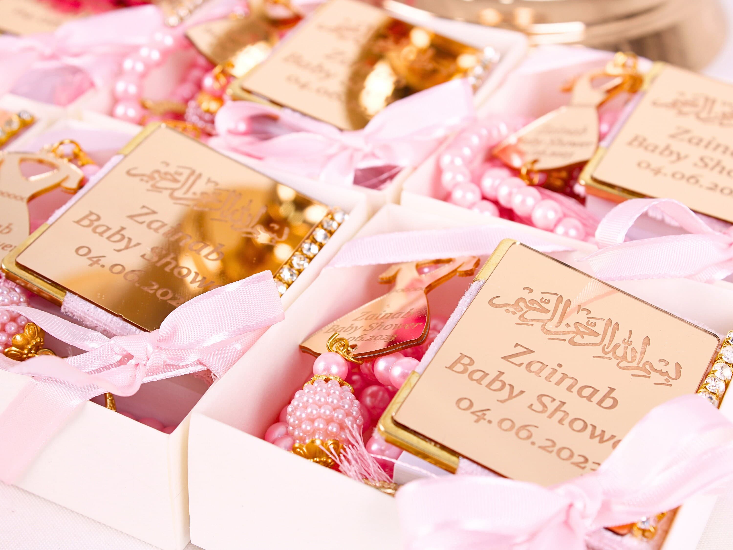 Personalized Velvet Mini Quran Gift Set: Pearl Tasbeeh, Decorated Box - image 5