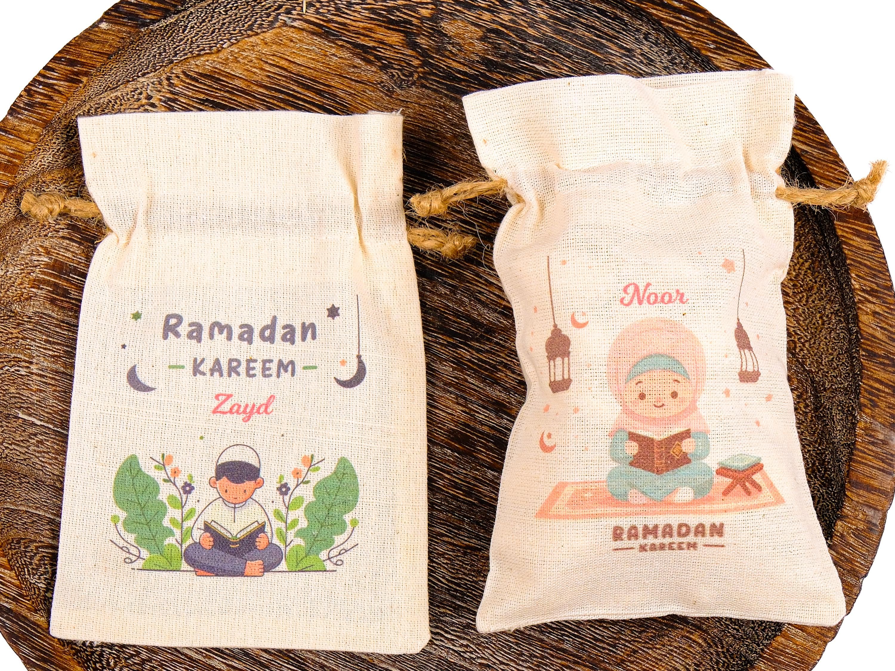 Personalized Eid Gift Bag: Custom Ramadan Cotton Favor Pouch - image 5