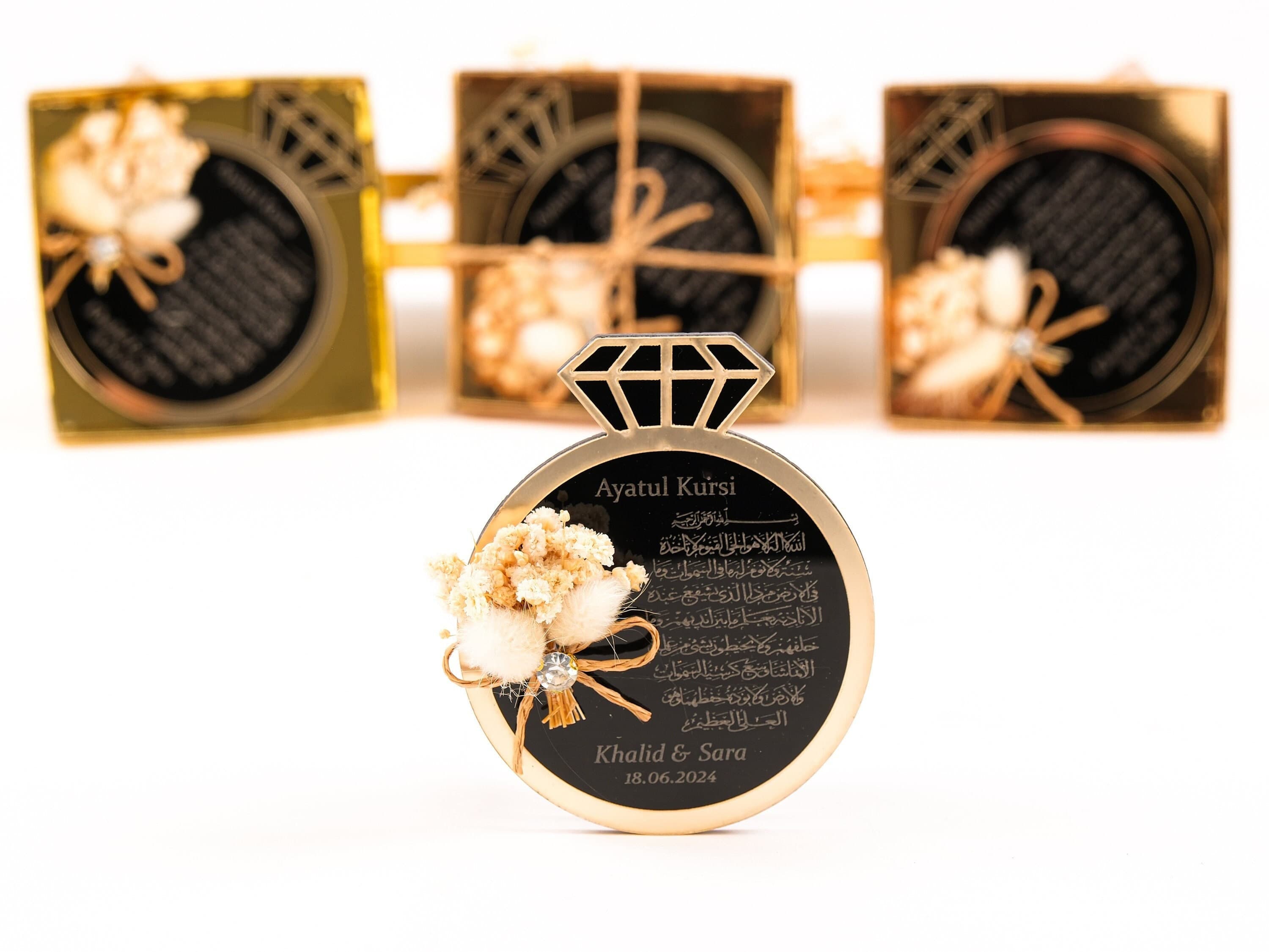 Personalized Ayatul Kursi Ring Magnet: Wedding Favor - image 3