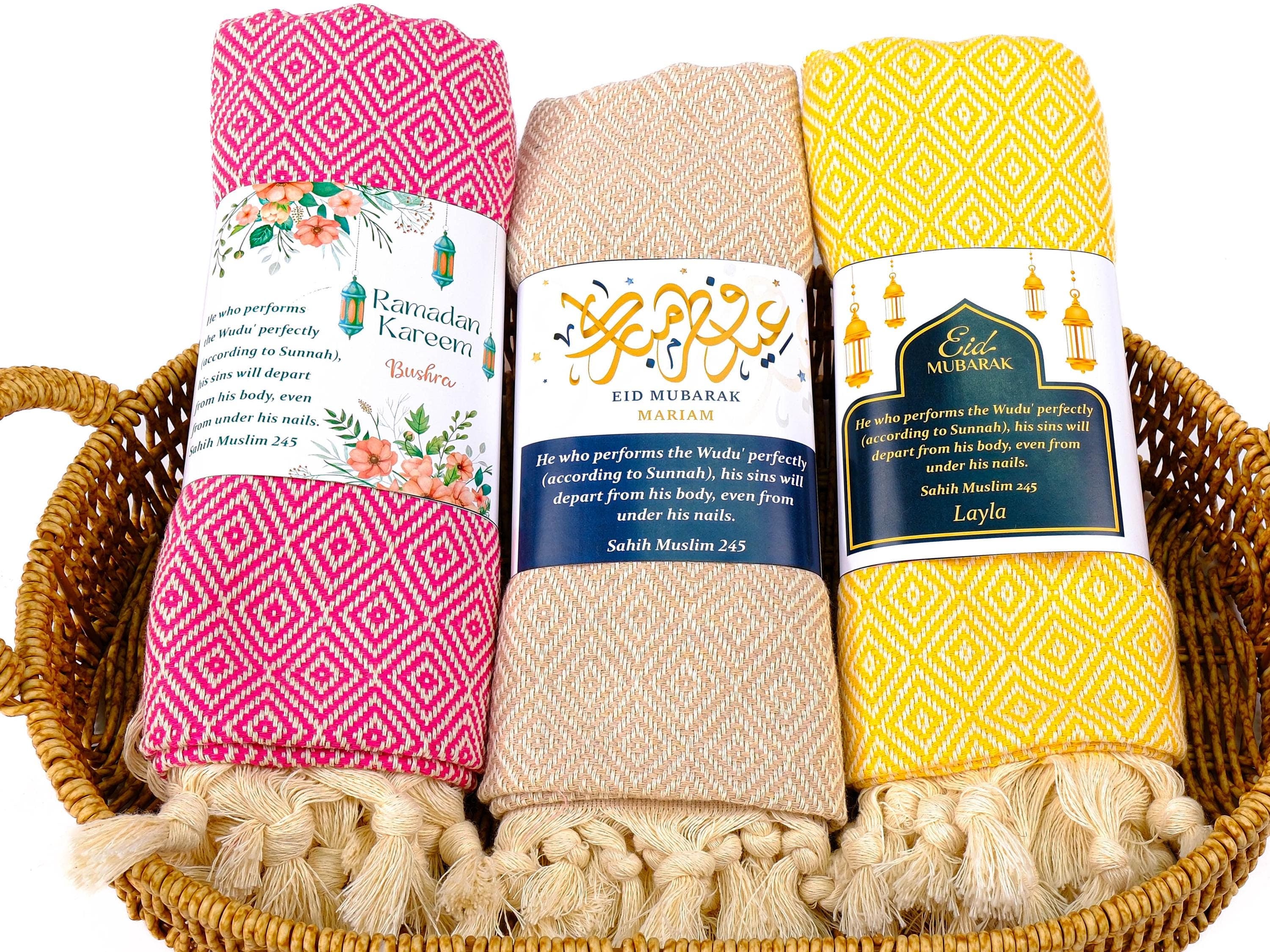 Personalized Turkish Cotton Peshtemal Towel: Ramadan, Eid, Wedding Favors - image 4