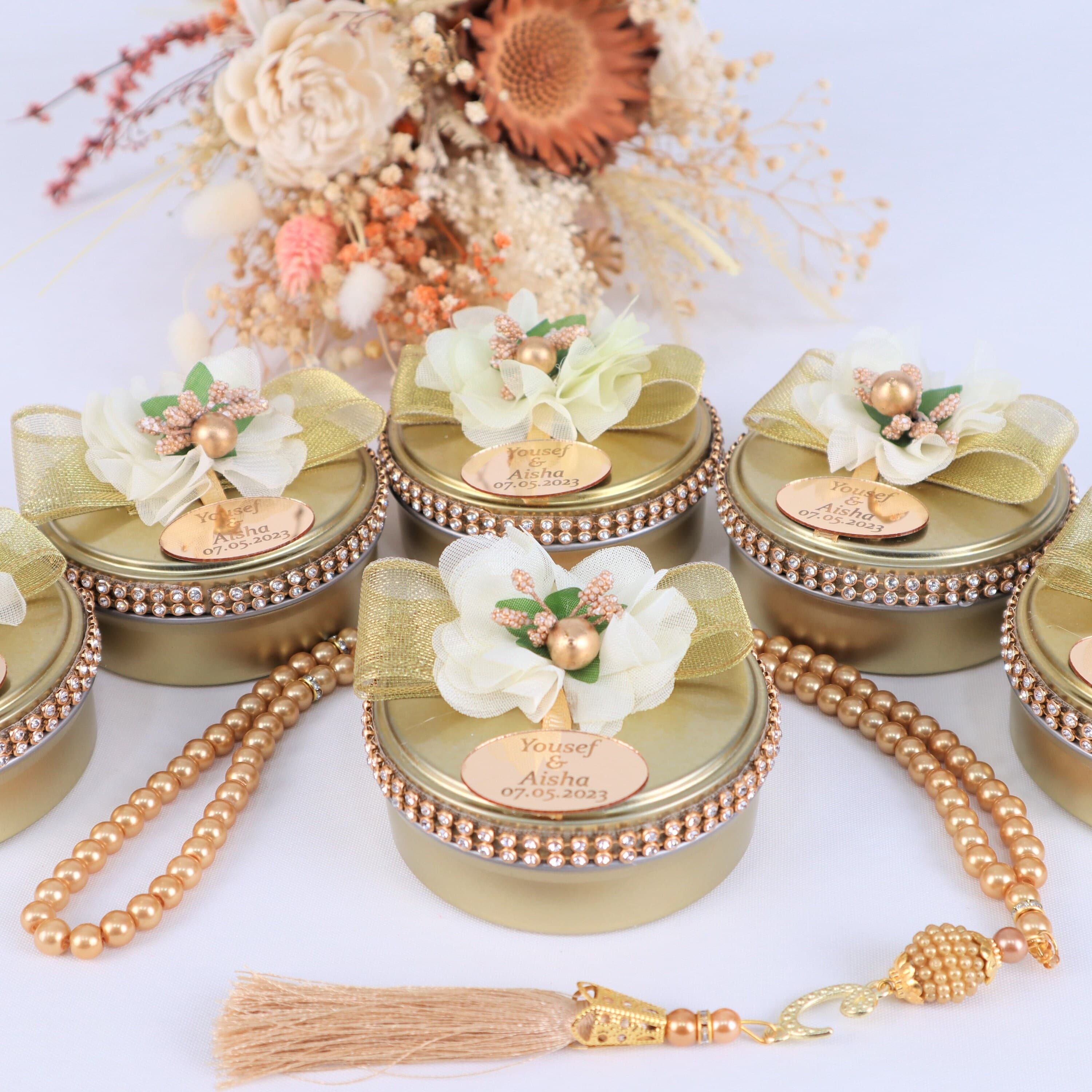 Personalized Pearl Prayer Beads: Wedding Metal Box Favors - image 5