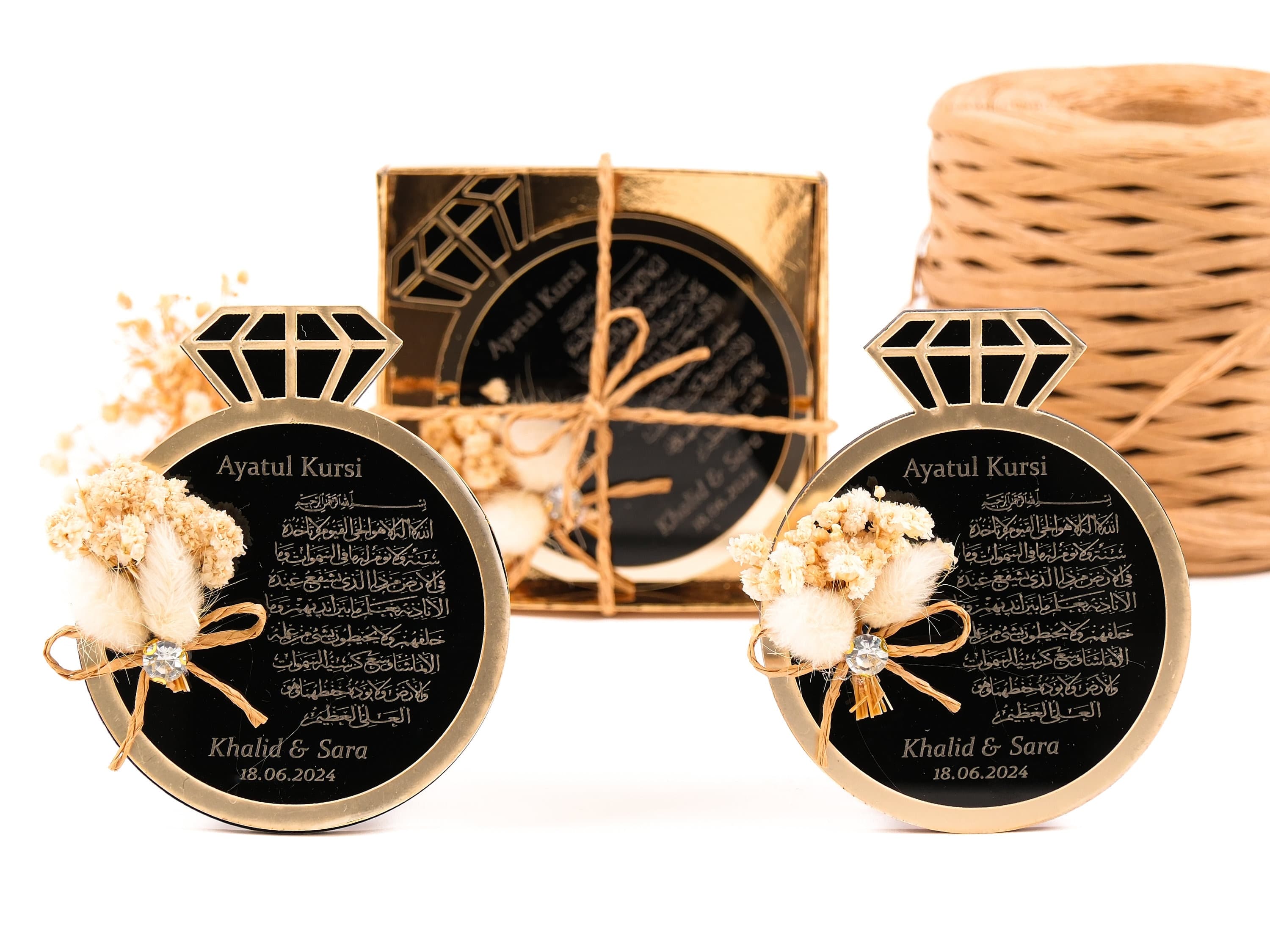 Personalized Ayatul Kursi Ring Magnet: Wedding Favor