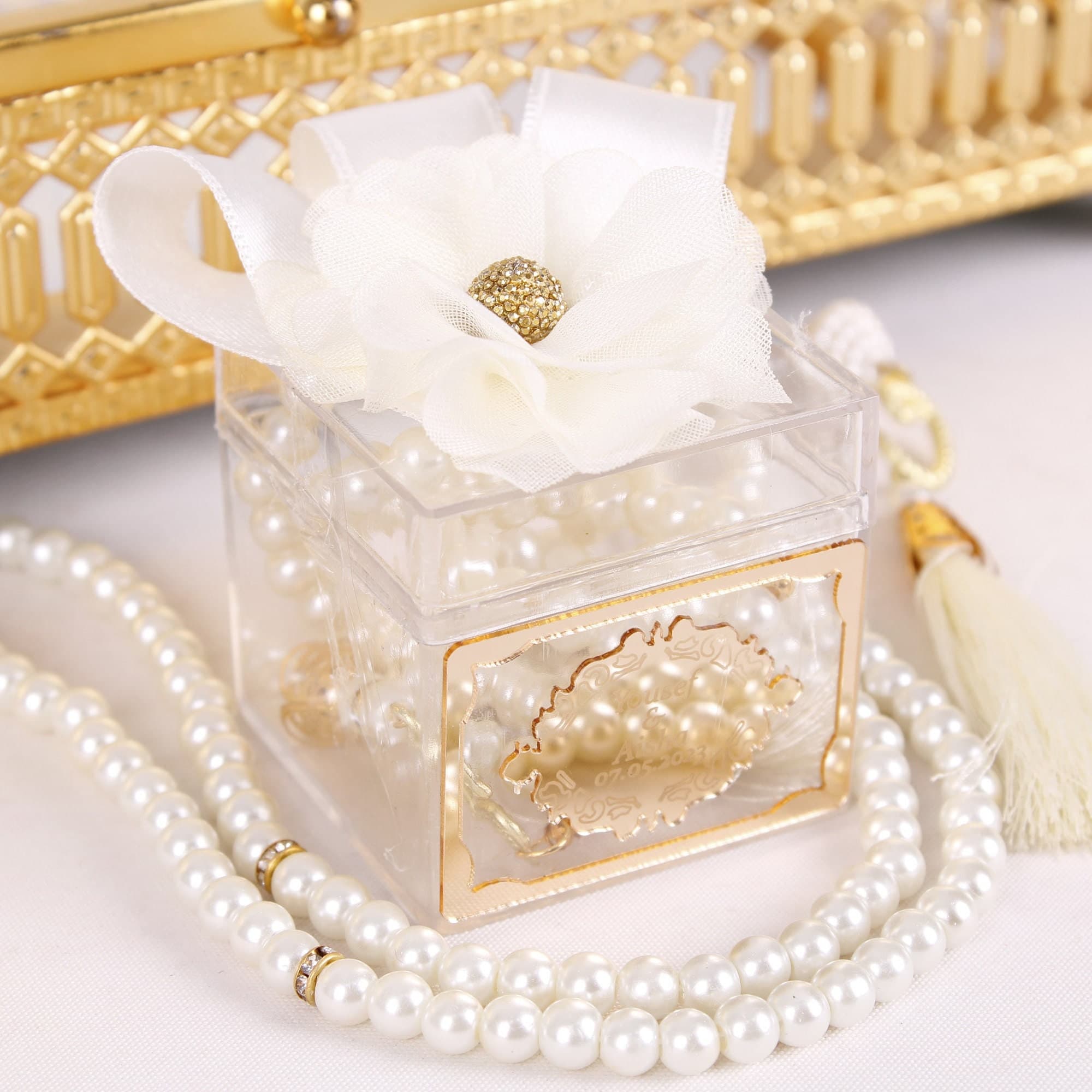 Personalized Pearl Prayer Beads: Wedding, Ramadan, Eid Favors