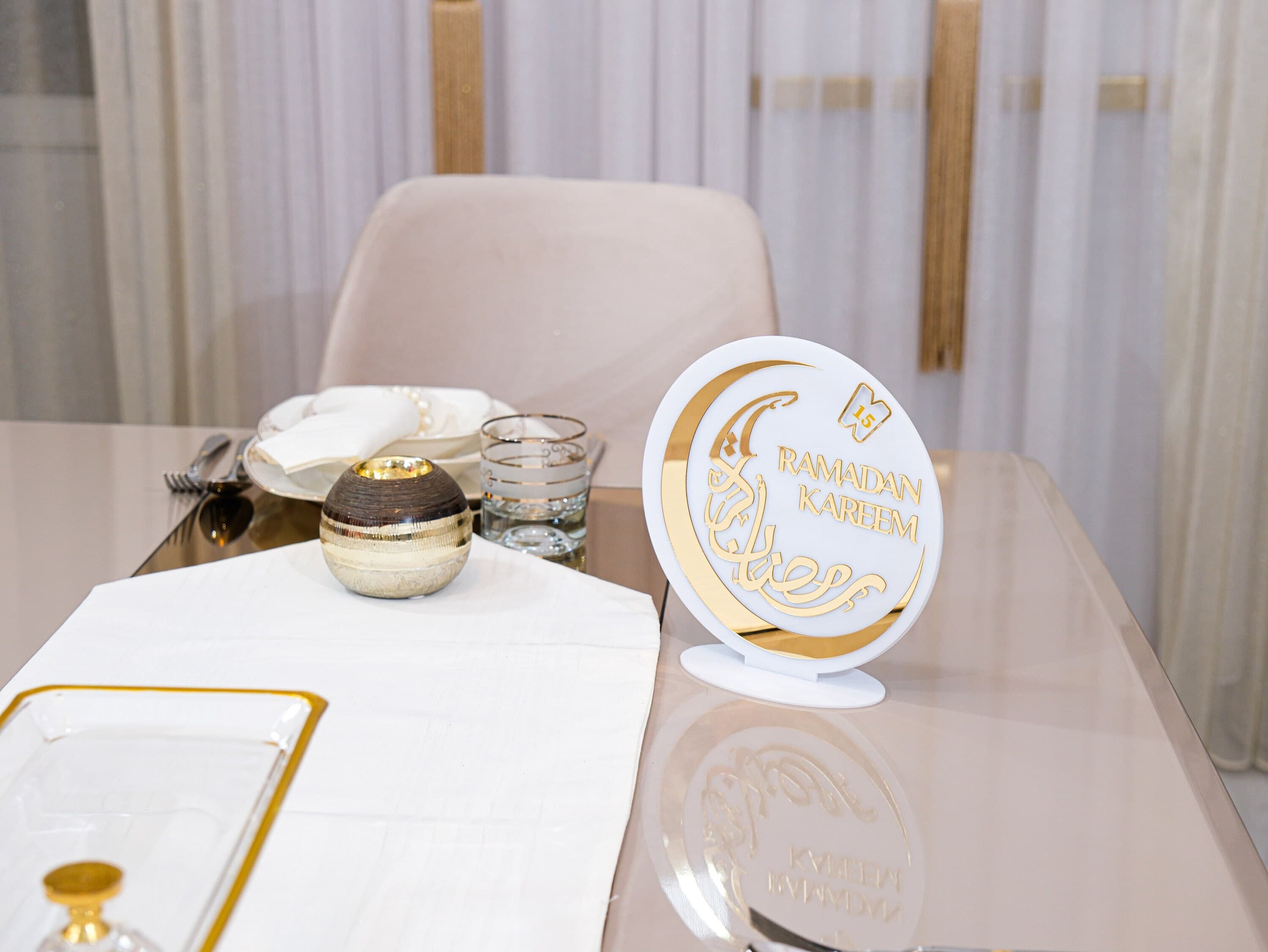 Ramadan Countdown Calendar: Eid Mubarak Table Decor (7.9x7.9 inches) - image 5