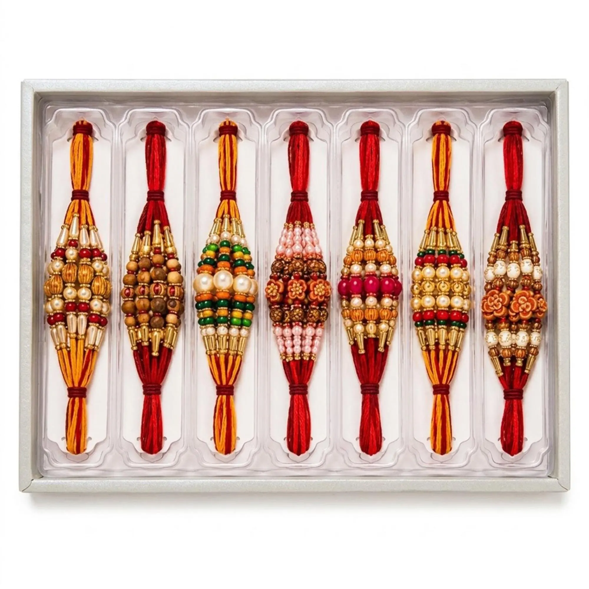 12 x Designer Rakhi Thread Set for Brothers: Traditional Assorted Rakhis for Raksha Bandhan - image 3