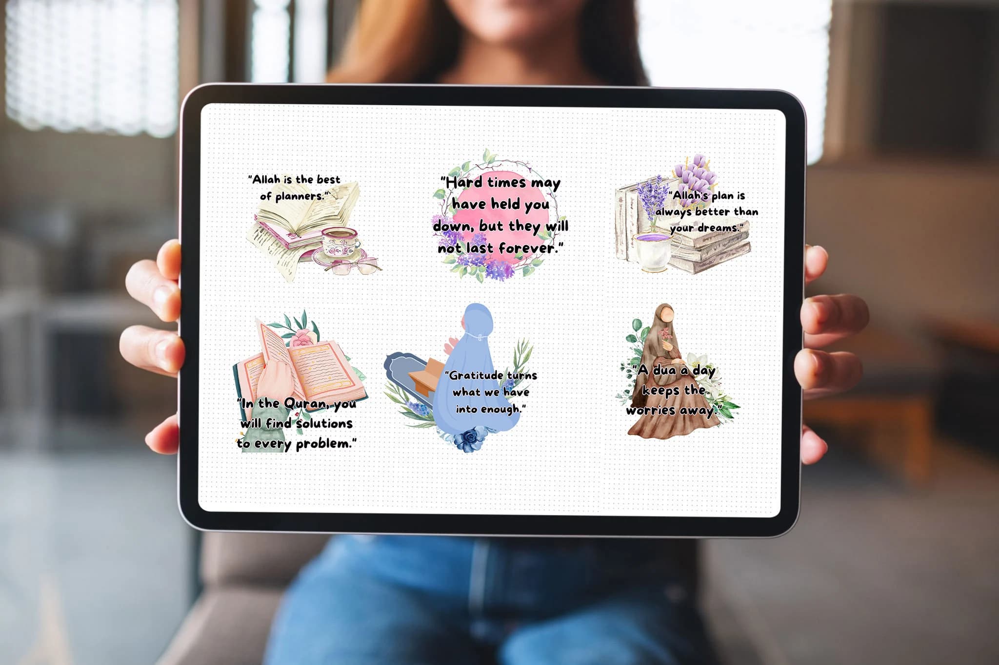 Islamic Digital Planner Sticker | Quotes and Saying PNG | Daily Islamic Digital Stickers | Islamic Planner Stickers | Islamic Saying PNG | - image 3
