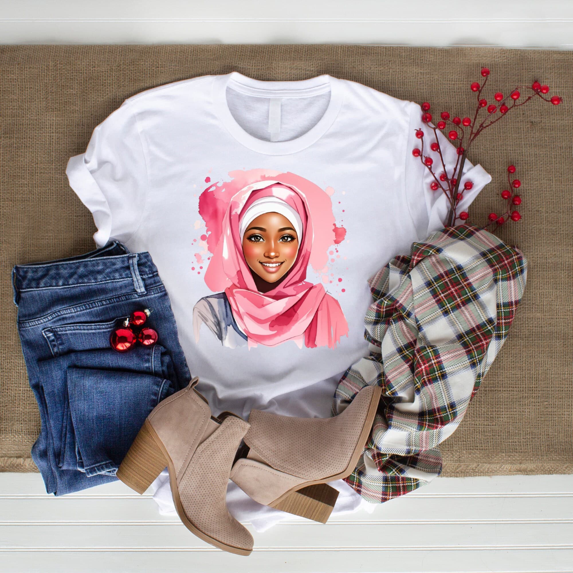 Muslim Hijabi Girl | Muslim Hijab | SVG Digital FILE | Muslim Gift Present | Muslim Shirt Woman | Hijabi Girl | Black American Girl  Islamic - image 3