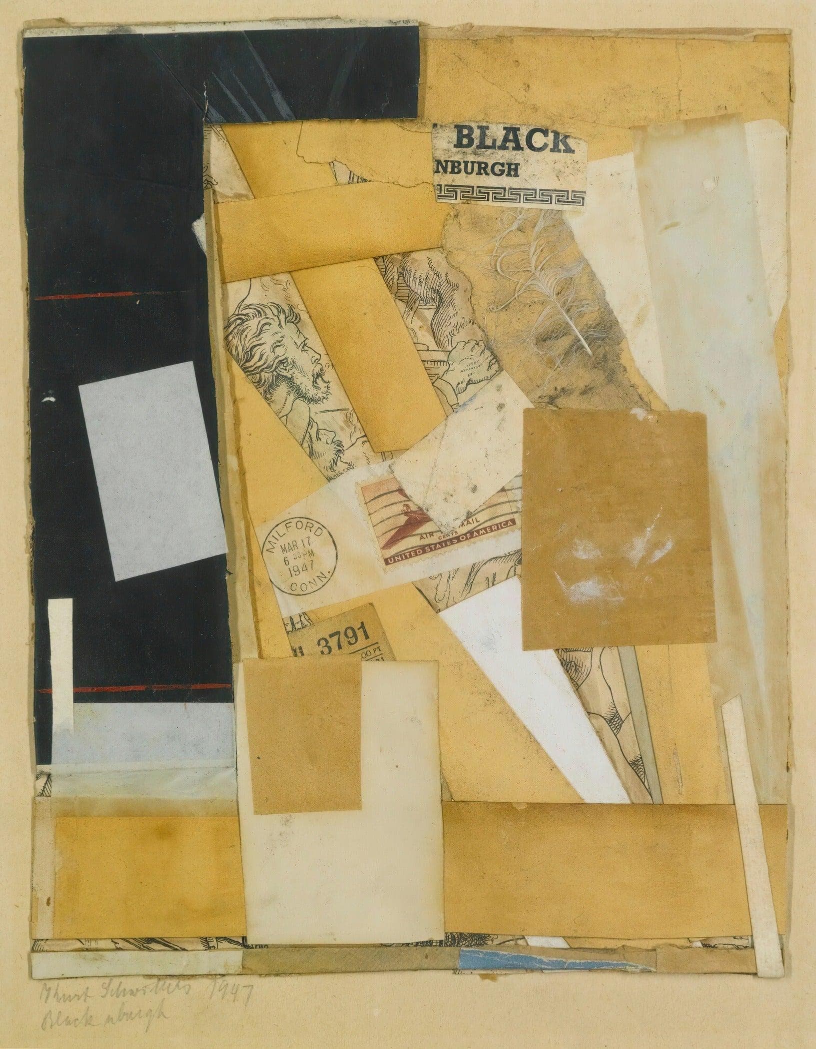 Kurt Schwitters — Black NBurgh | Dada Merz Collage Fine Art Print