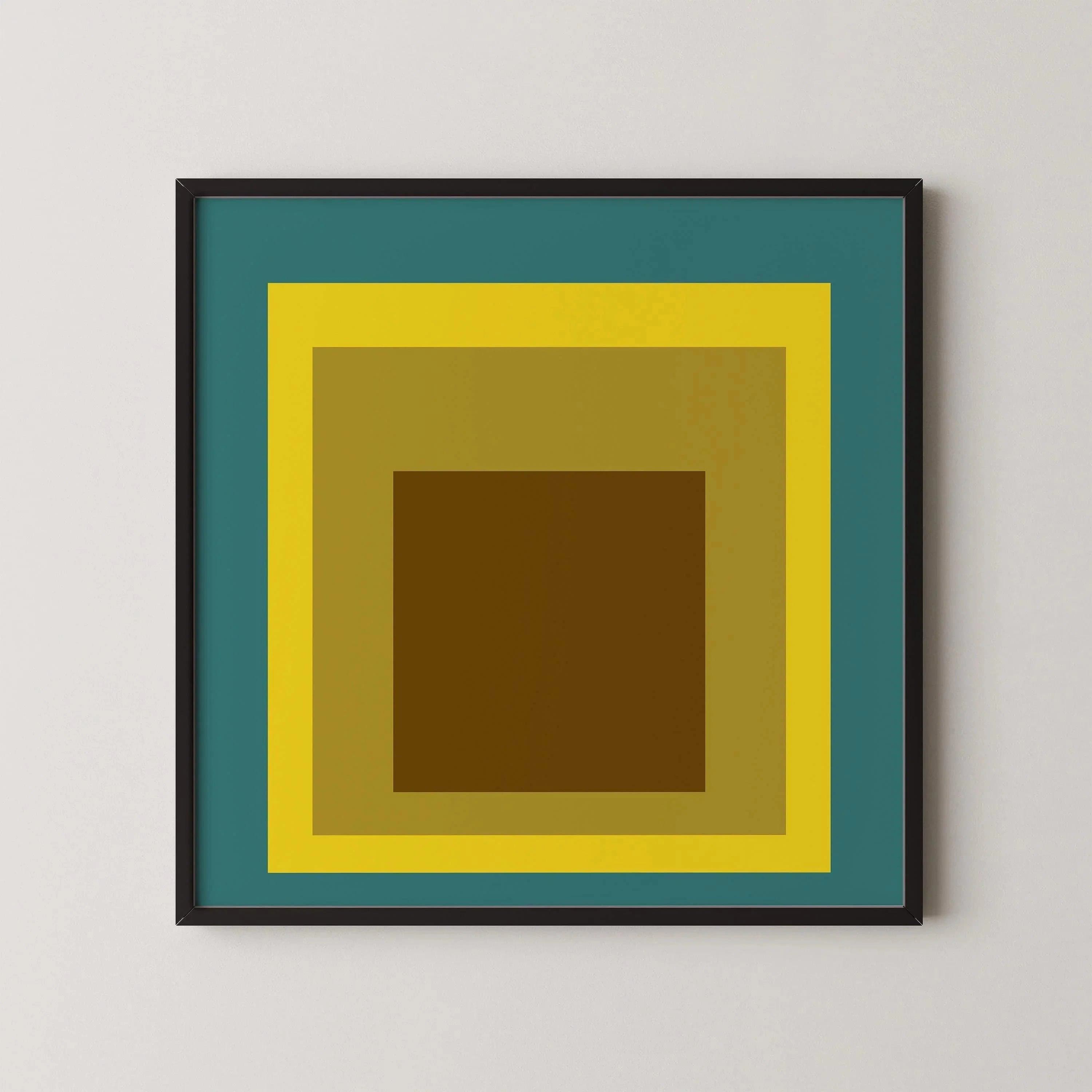 Josef Albers Inspired ‚ÄúMemento‚Äù Homage to the Square Giclee Print: Mid - Century Modern Art - 9ArtPrints