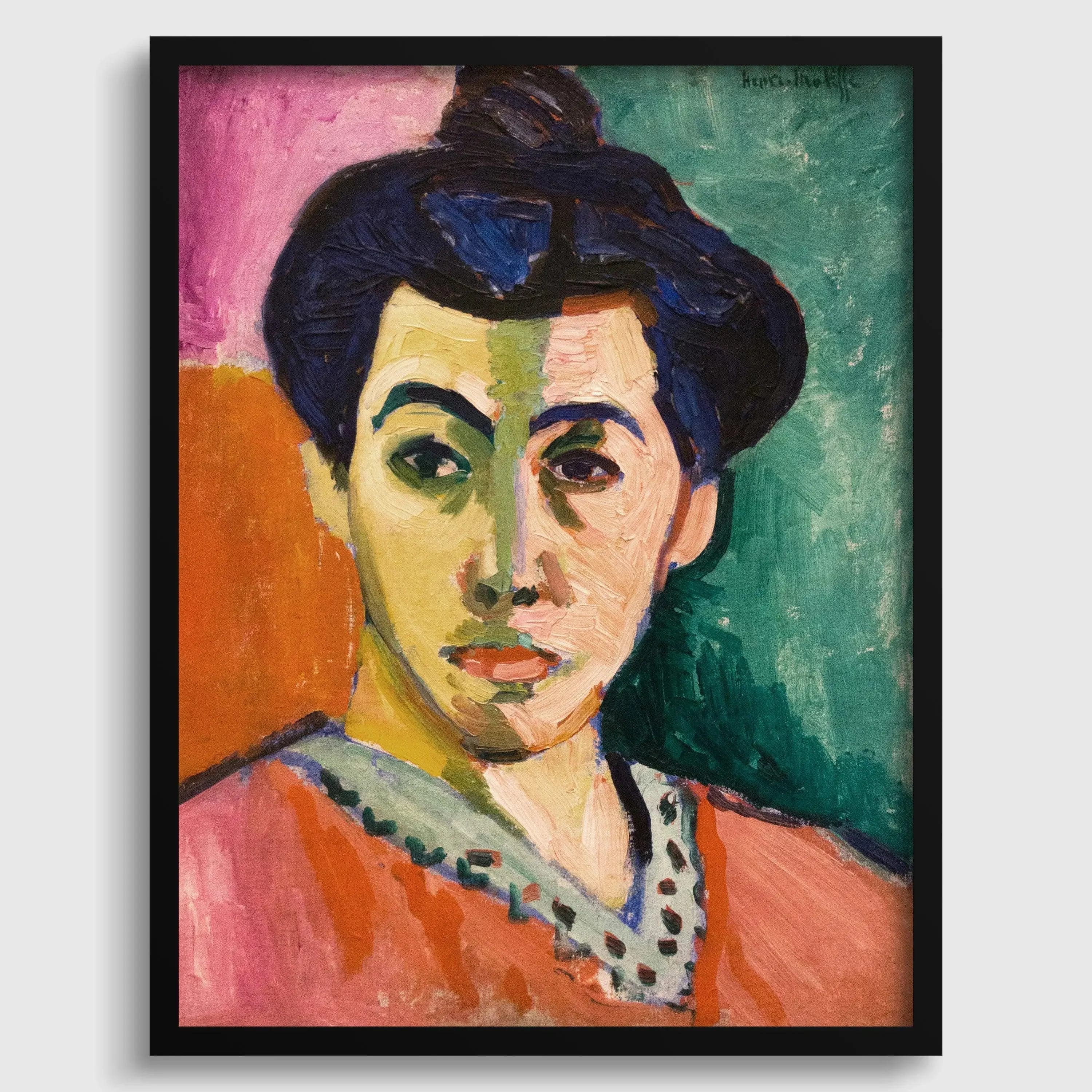 Henri Matisse - The Green Stripe | Famous Art Madame Matisse (available handframed or unframed) - 9ArtPrints