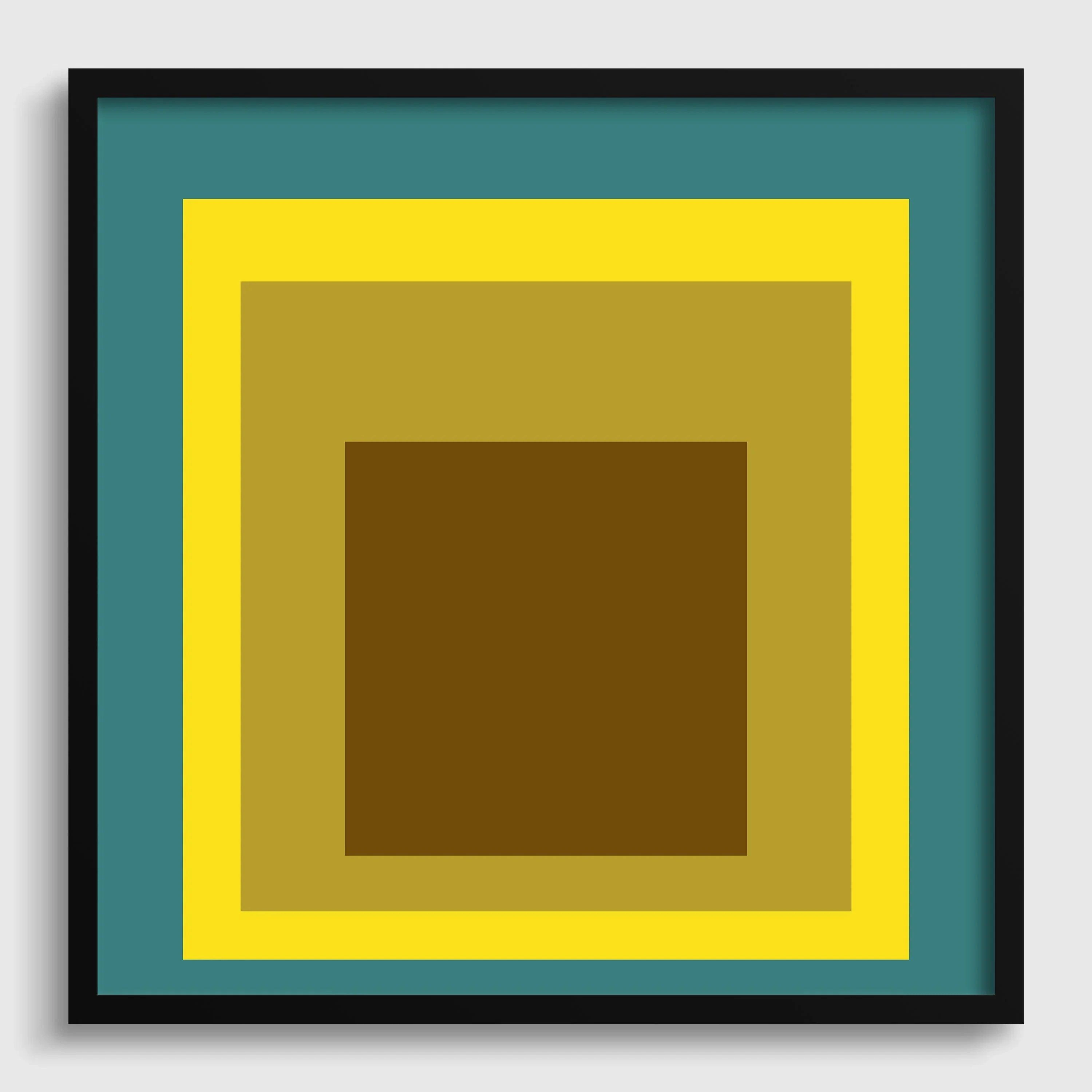 Josef Albers Inspired ‚ÄúMemento‚Äù Homage to the Square Giclee Print: Mid - Century Modern Art - 9ArtPrints