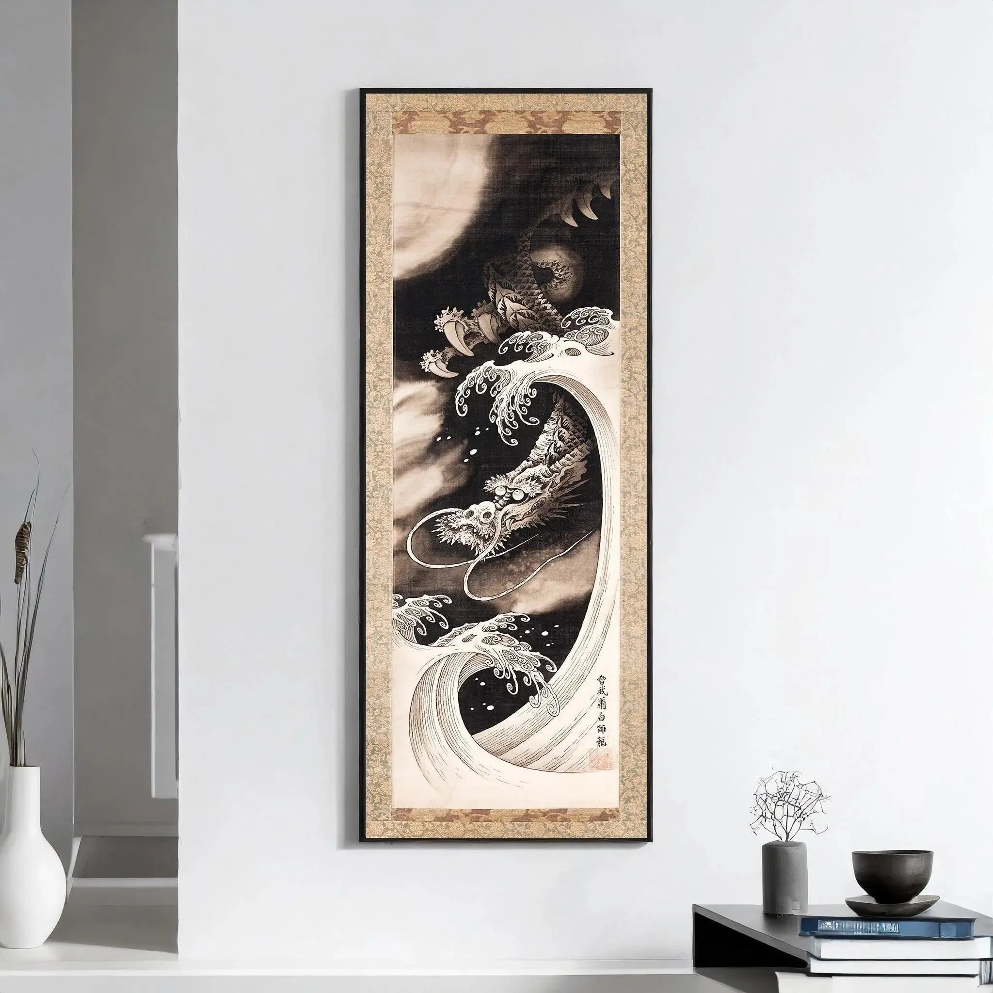 Japanese Dragon Art Print: Vintage Soga Sohaku Giclee Artwork - 9ArtPrints