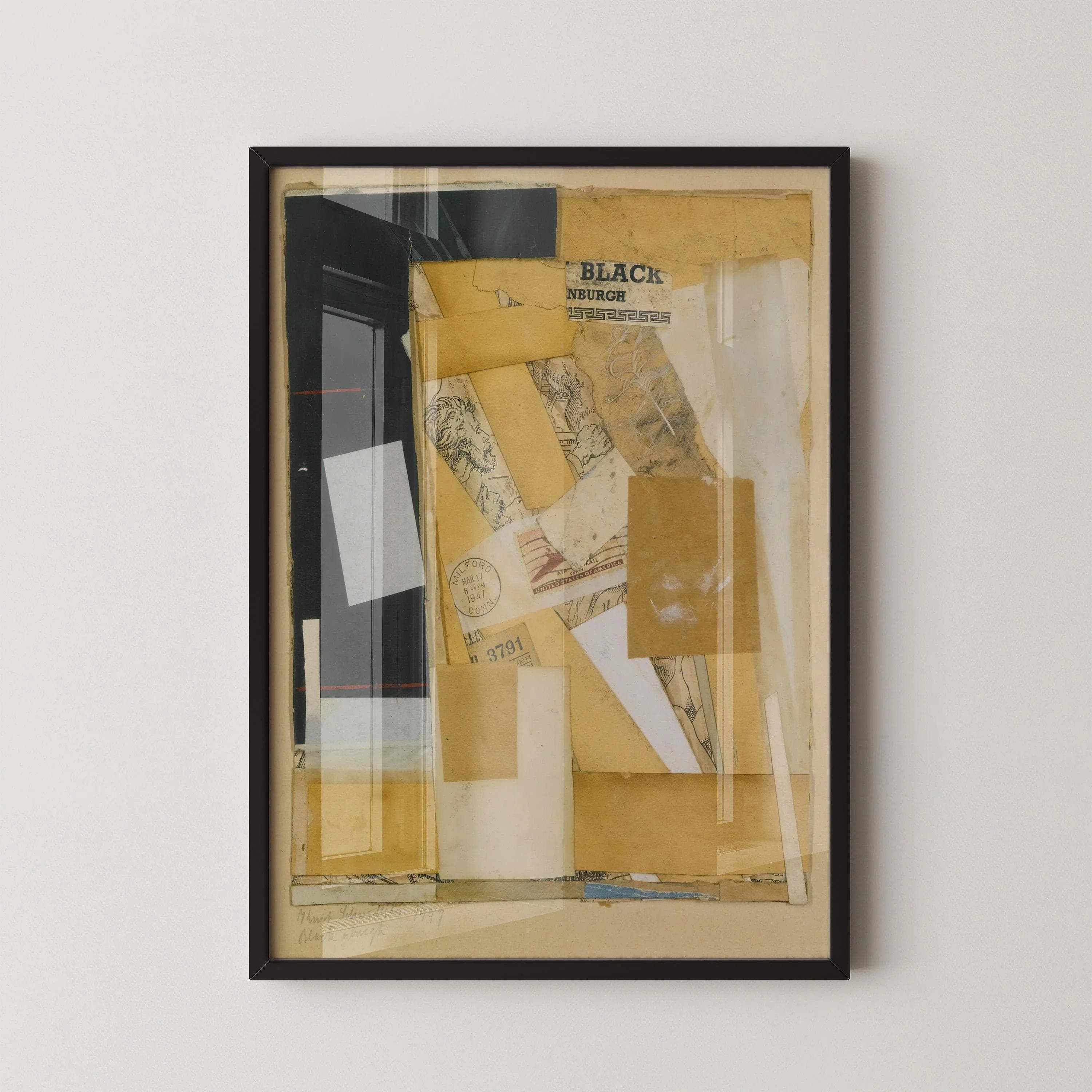 Kurt Schwitters Black NBurgh Giclee Print: Dadaist Collage Art - 9ArtPrints
