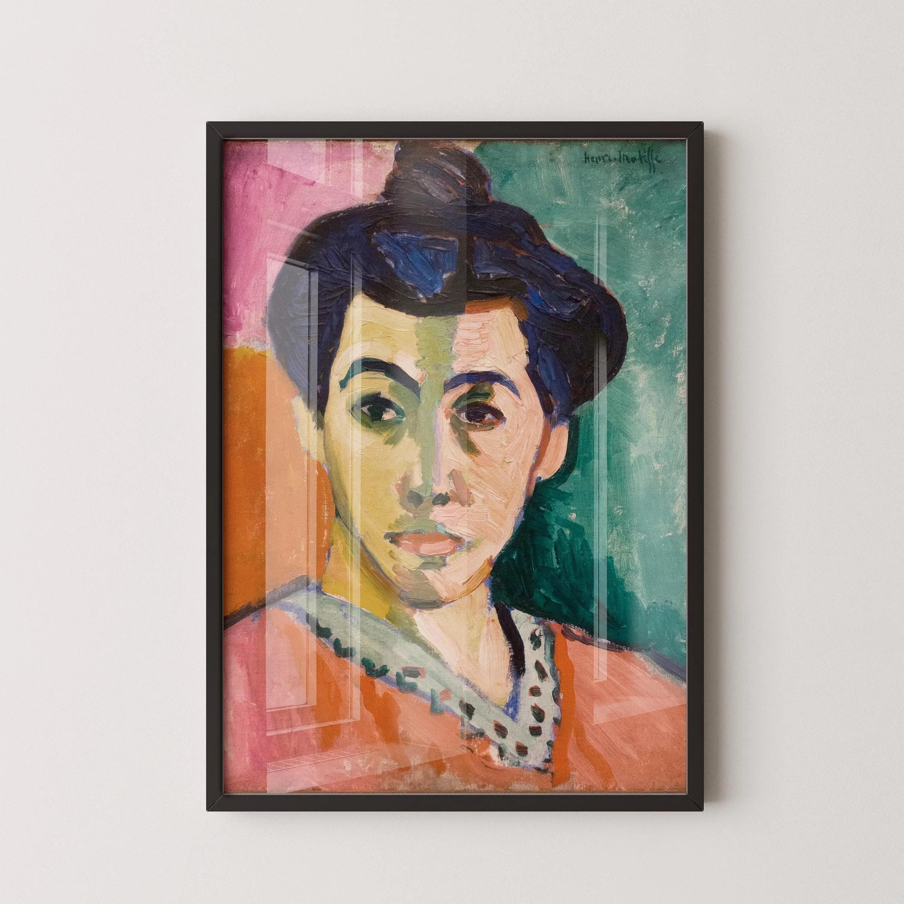 Henri Matisse - The Green Stripe | Famous Art Madame Matisse (available handframed or unframed) - 9ArtPrints