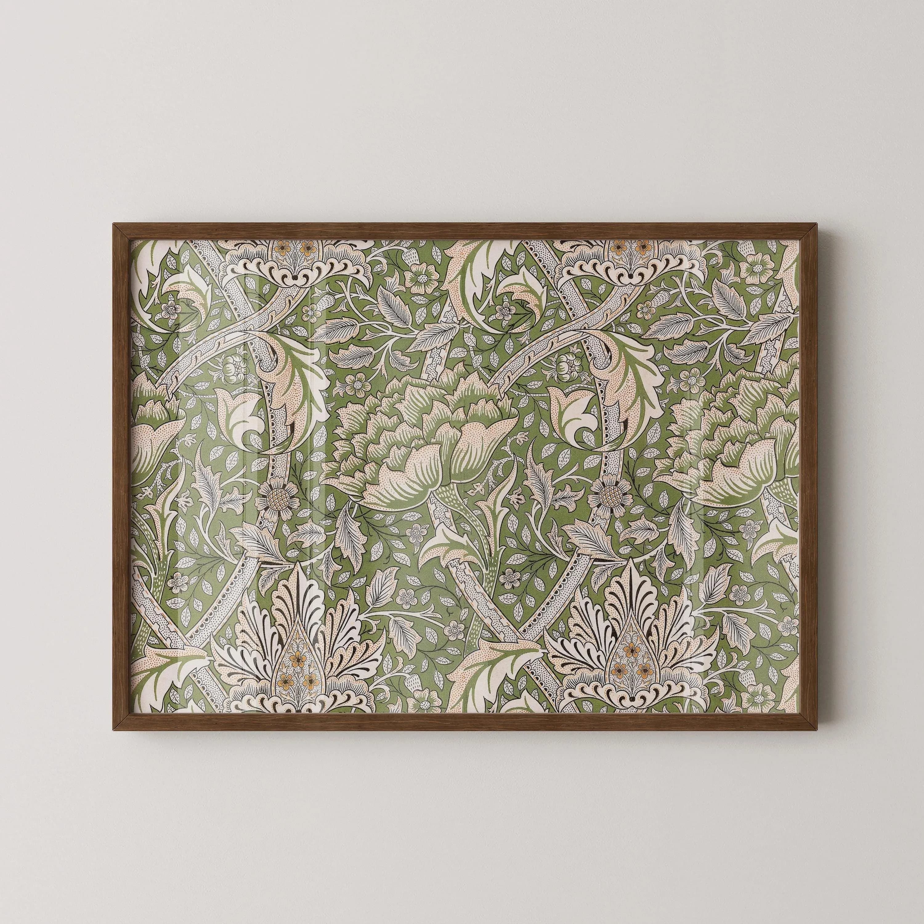 William Morris Windrush Print: Sage Green Vintage Floral Art - 9ArtPrints