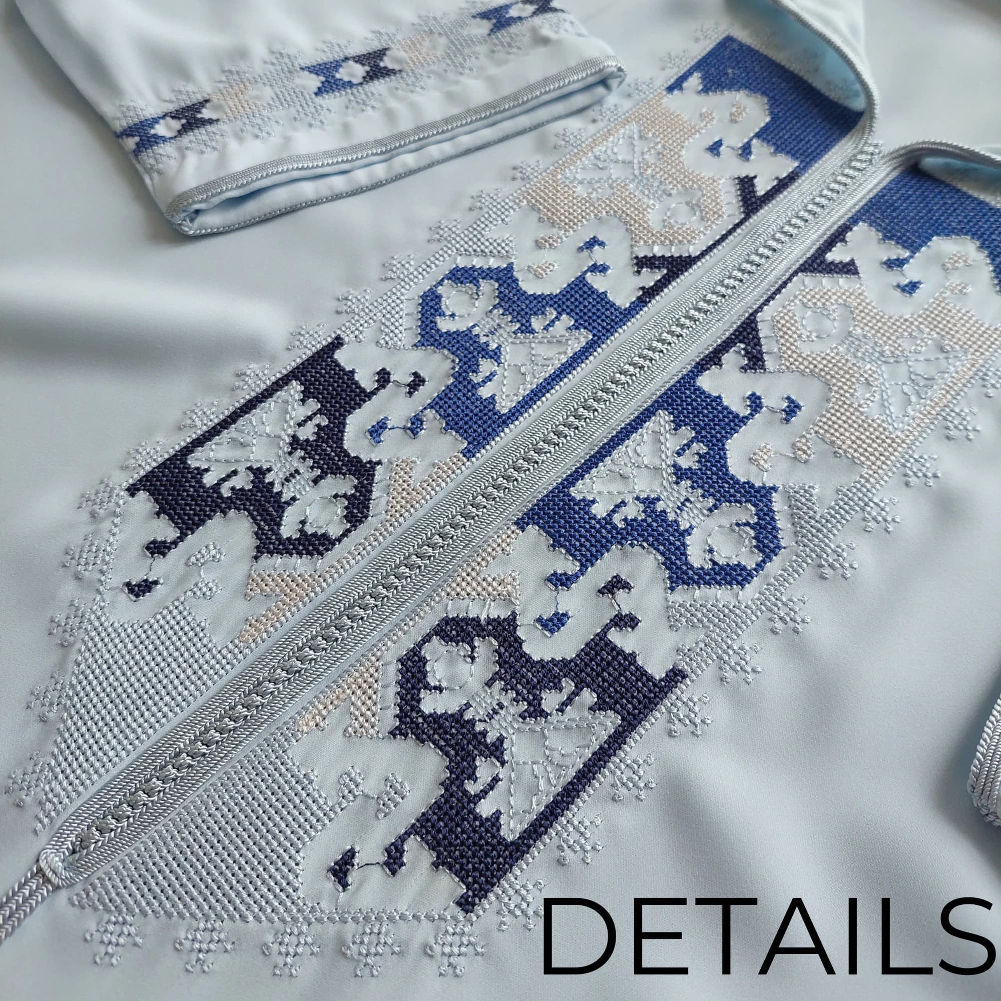 Elegant moroccan ramadan 2026 jellaba, Zemmouri embroidered  jelaba, Islamic outfit, Arabic dress, Nikah dress, Hooded caftan, gift for her. - image 4
