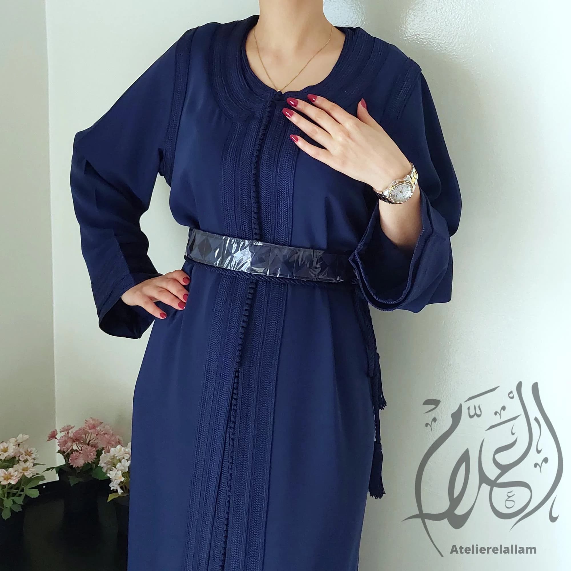 Elegant brown takchita, Wedding guest moroccan caftan, Classy crepe Kaftan, Nikah dress, Arabic dress , Wedding Islamic dress, Gift for her. - image 5