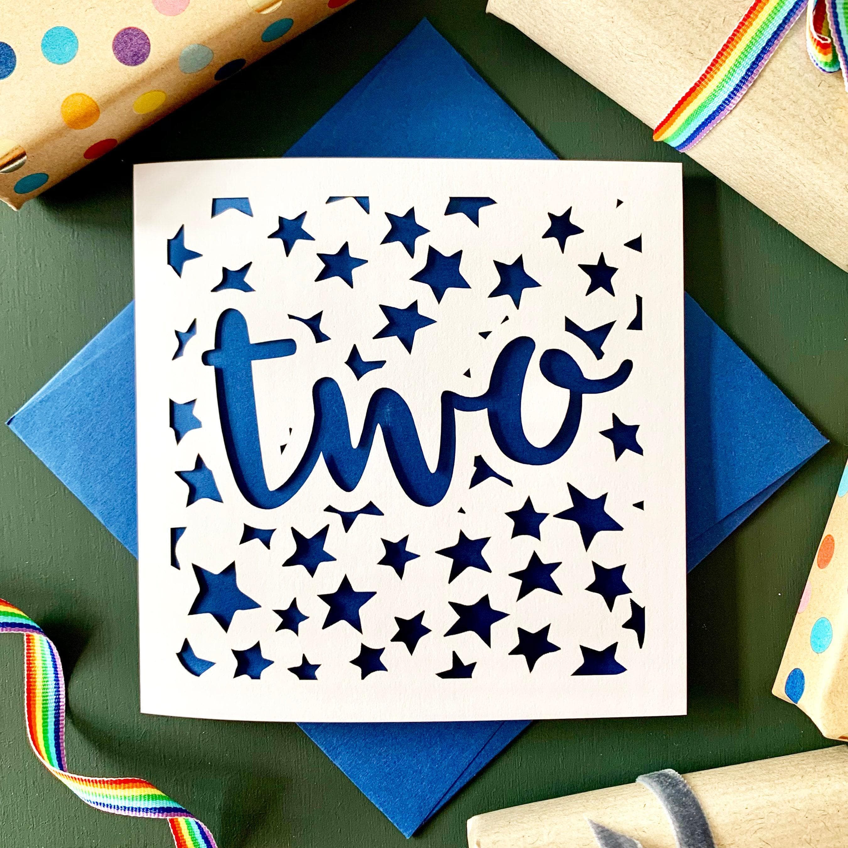 Stars 2nd Birthday Card