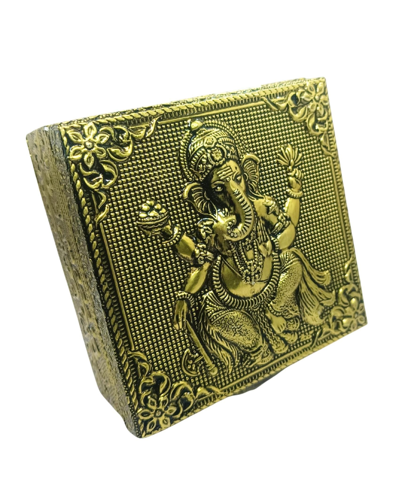 Oxidized Ganesha Wooden Jewelry Box – Handicraft Keepsake Storage - image 3