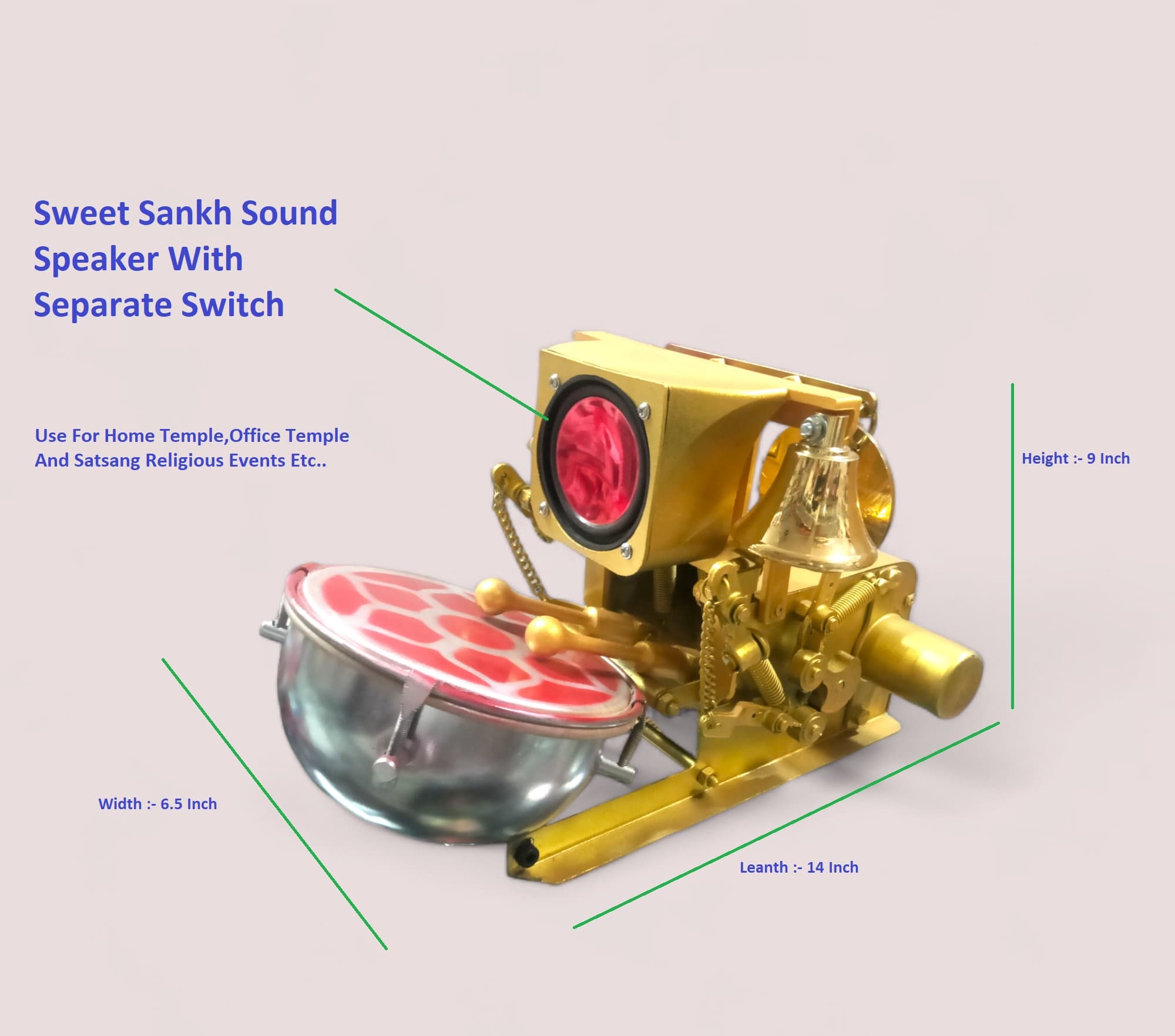 Electric Arti Machine: Temple Pooja Bell with Nagara Drum Sound - image 4