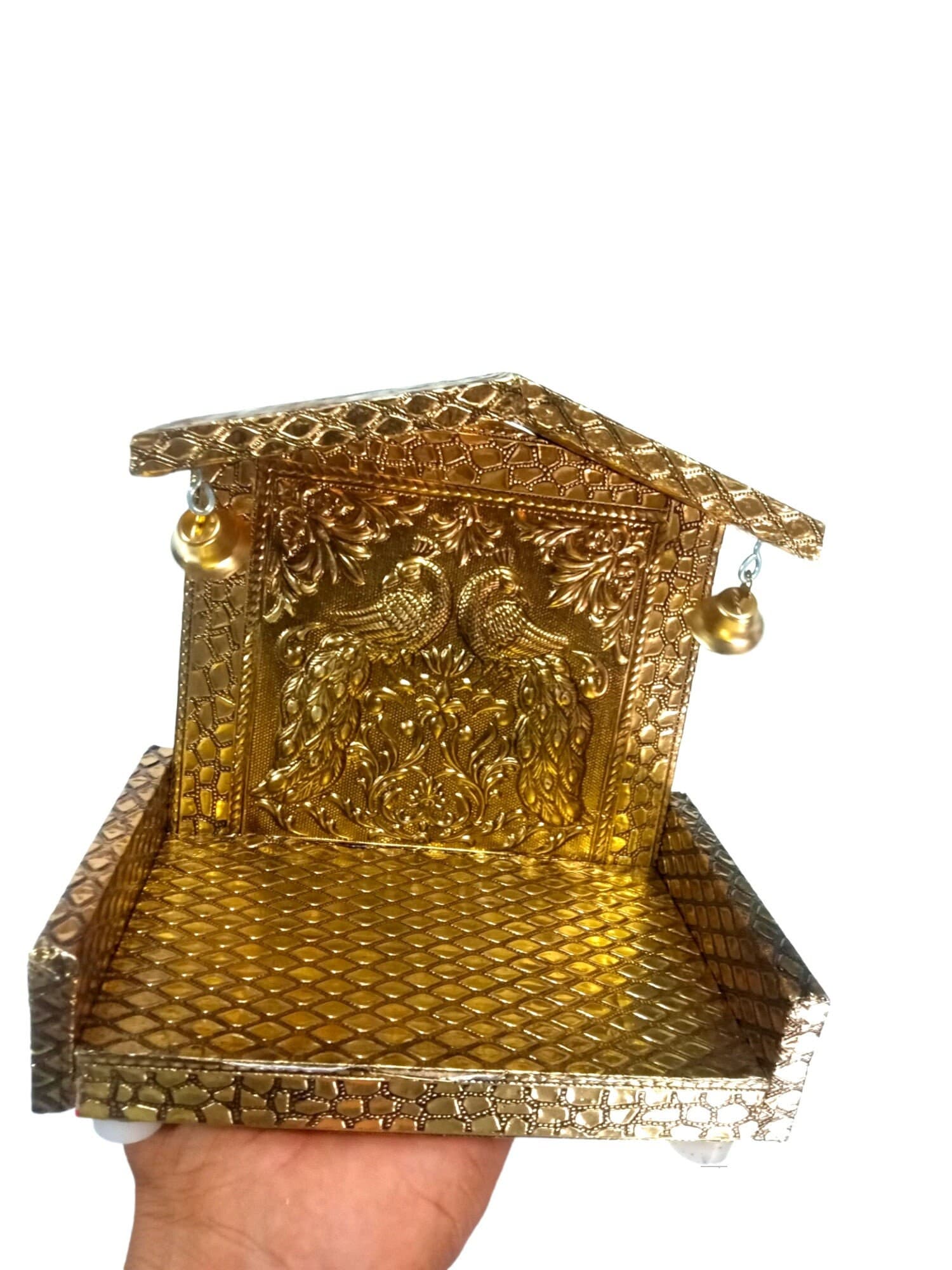 Handcrafted Minakari Krishna Jhula: Kalash Design Gopal Palna - image 5