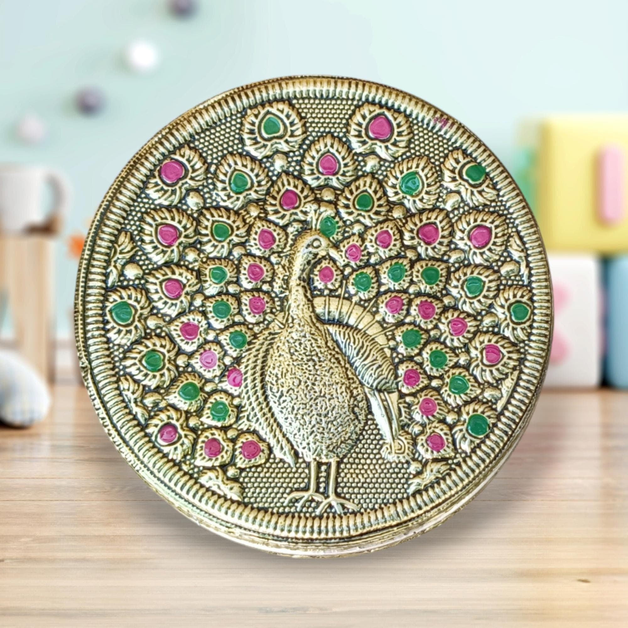 Meenakari Steel Storage Box – Handcrafted Indian Wedding Gift - image 3