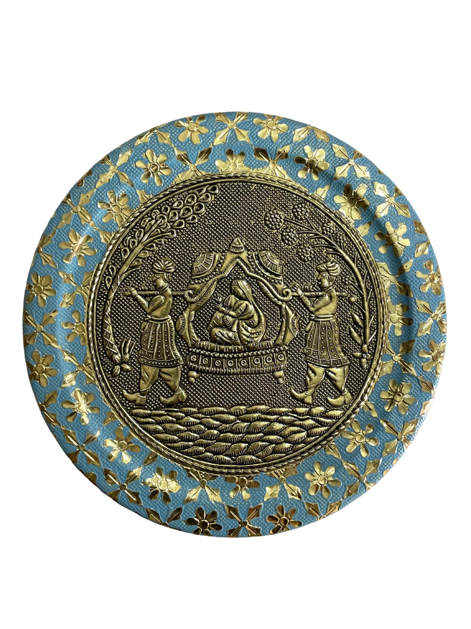 Meenakari Dabba Box: Golden Chapati Container, Indian Wedding Gift - image 4