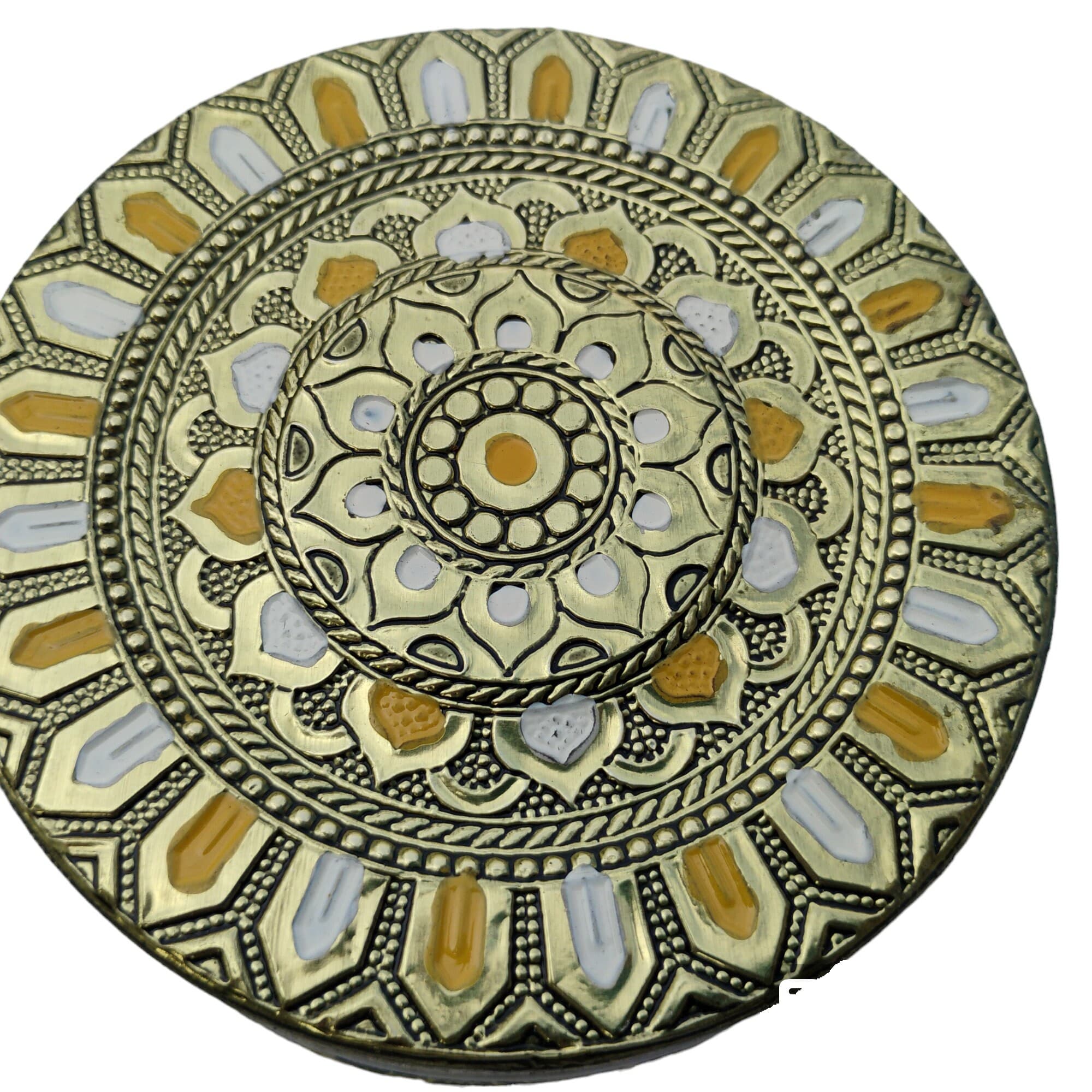 Handcrafted Meenakari Stainless Steel Dabba - Oxidized Dryfruit Storage Box - image 4