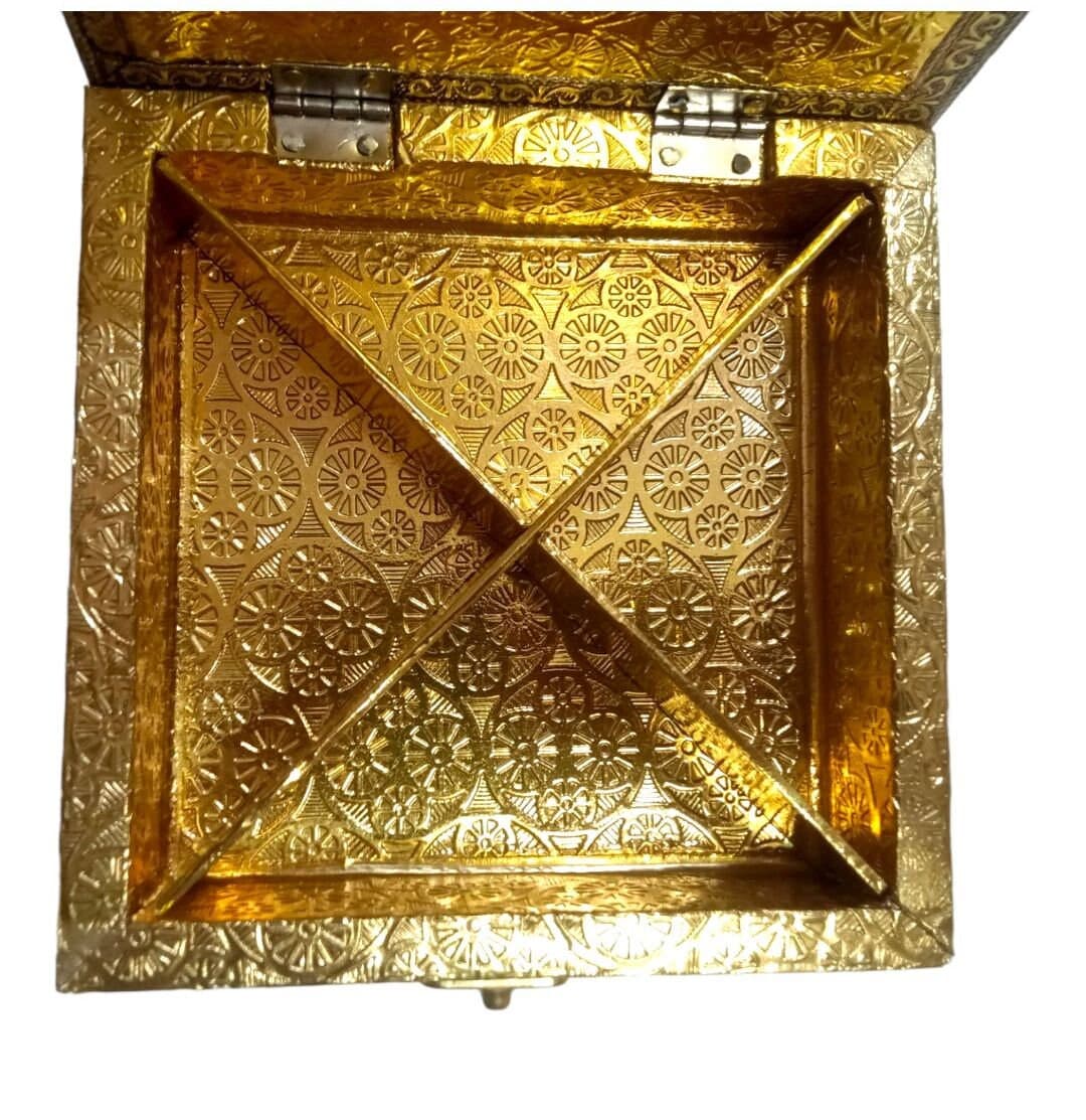 Handmade Wooden Dry Fruit Box, Peacock Design, Indian Decorative Box - image 3