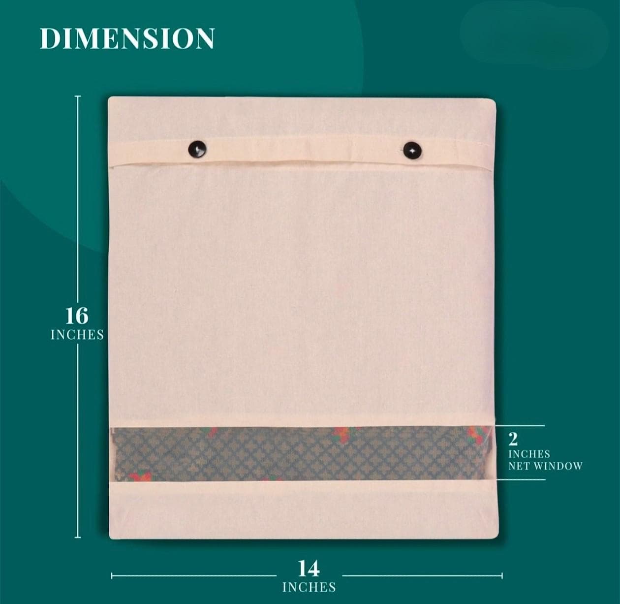 Cotton Saree Storage Bags: Eco-Friendly Garment Organizer With Button Closure (16 X 14 Inch) - image 3