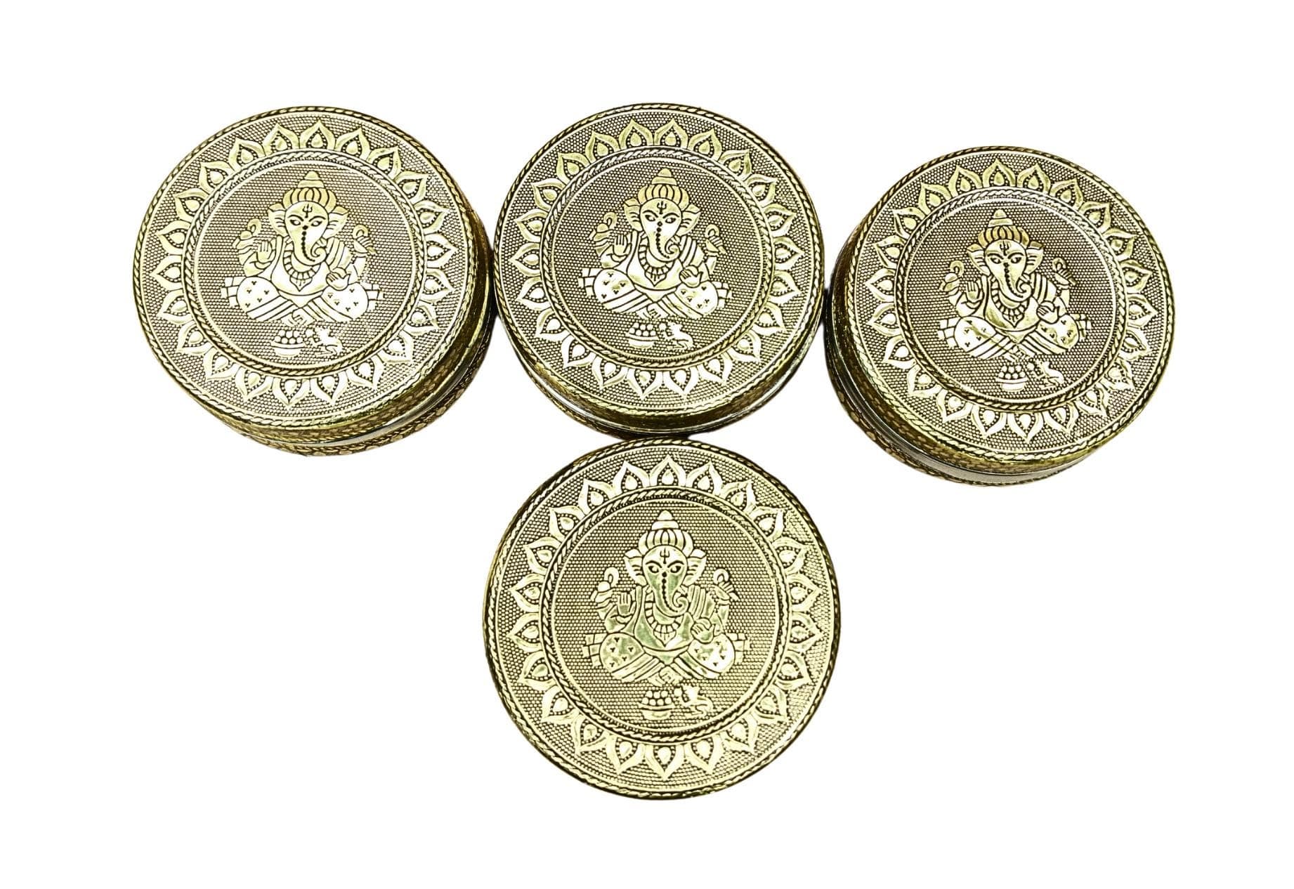 Meenakari Ganesha Stainless Steel Box, Indian Wedding Return Gift - image 5