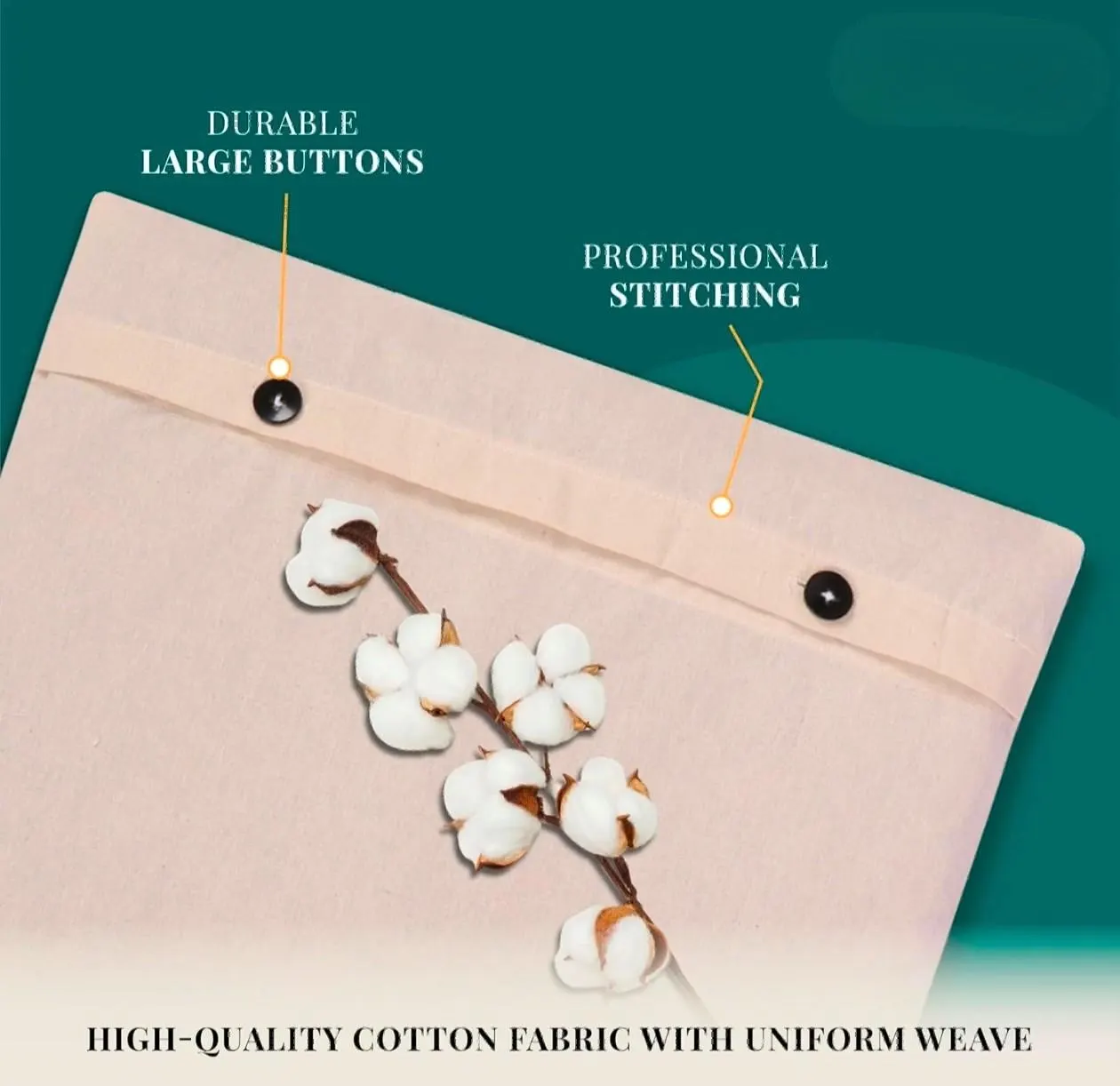 Cotton Saree Storage Bags: Eco-Friendly Garment Organizer With Button Closure (16 X 14 Inch) - image 3