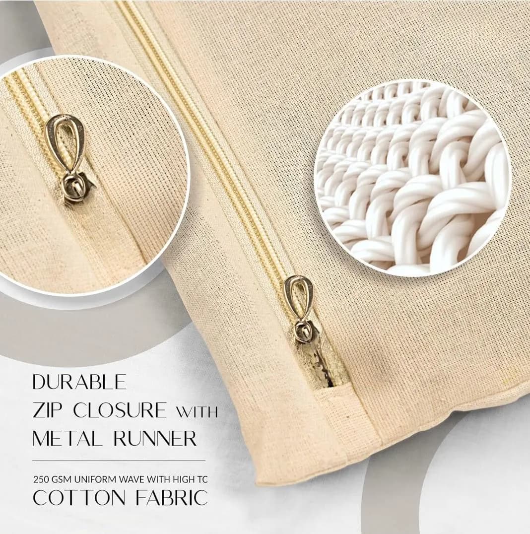 Cotton Saree Bags, Zip Closure, Transparent Window, Beige, Set of 5,10,15 - image 3