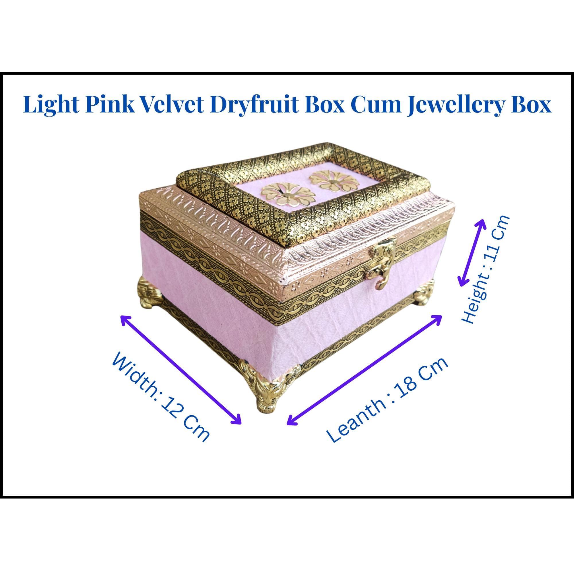 Meenakari Velvet Dry Fruit & Jewelry Box with Glass Jars - image 5