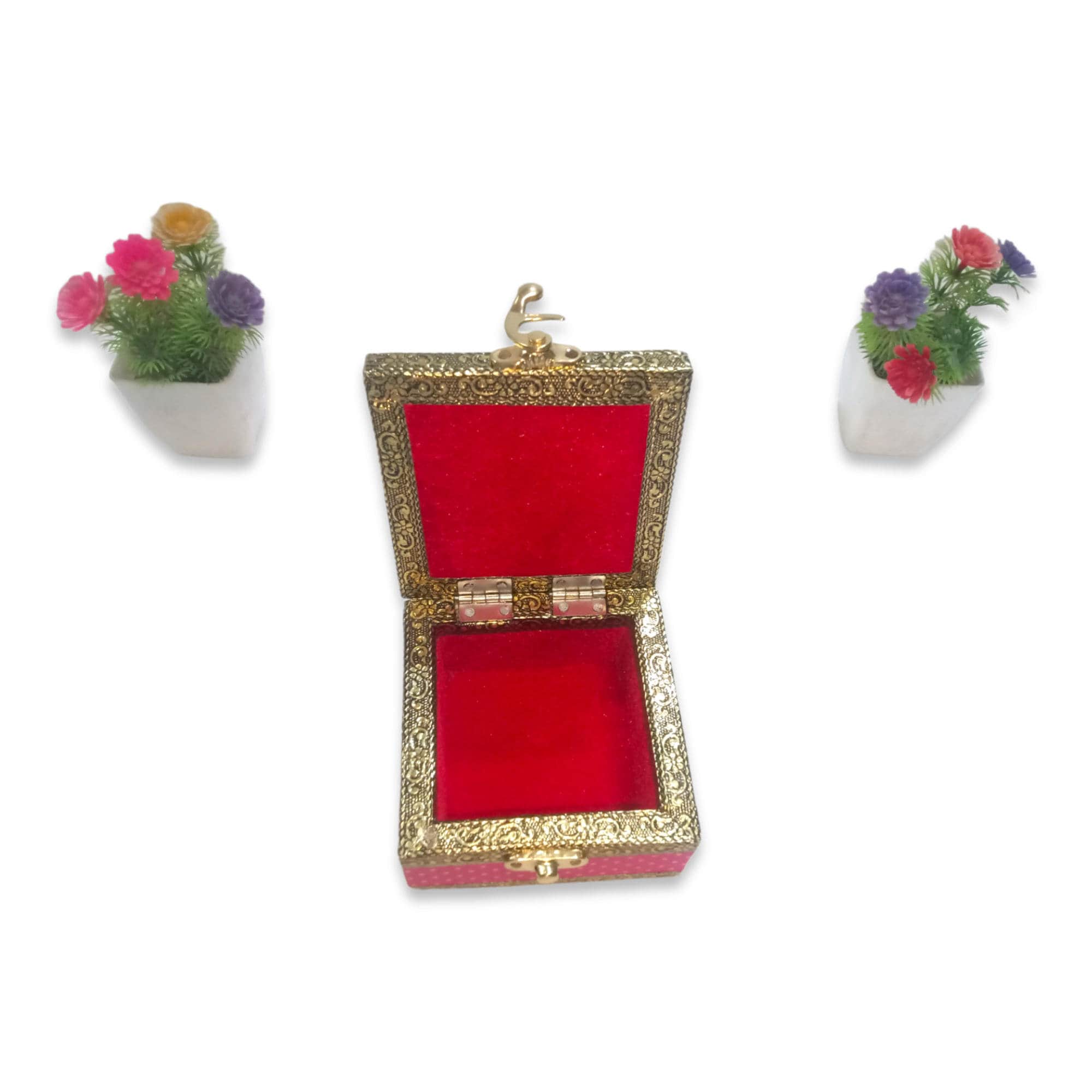 The box is equipped with multiple compartments and a velvet-lined interior that protects your jewelry from scratches, tangles, and damage. Its secure locking mechanism ensures that your treasures are kept safe and secure at all times.