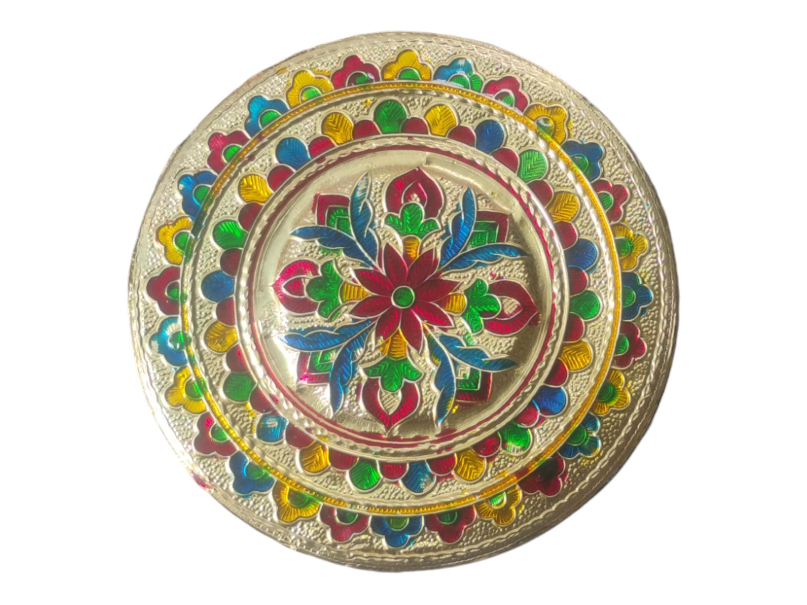 Handmade Meenakari Steel Container: Indian Gift Box, Dry Fruit Storage (500ml) - image 5